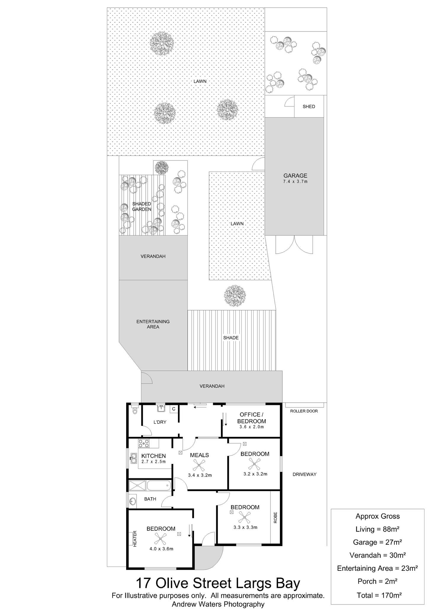 Floorplan of Homely house listing, 17 Olive Street, Largs Bay SA 5016