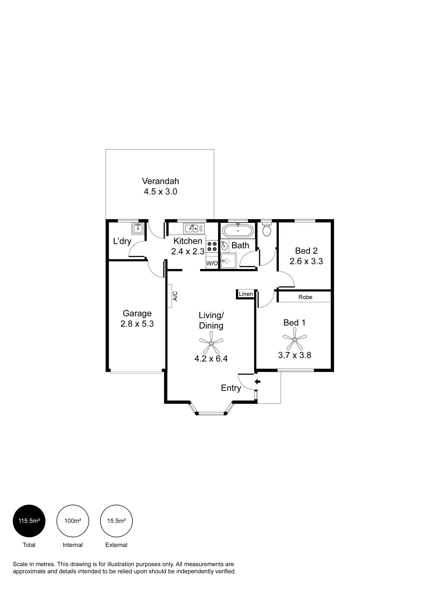 Floorplan of Homely house listing, 2/15 Albert Street, Semaphore SA 5019