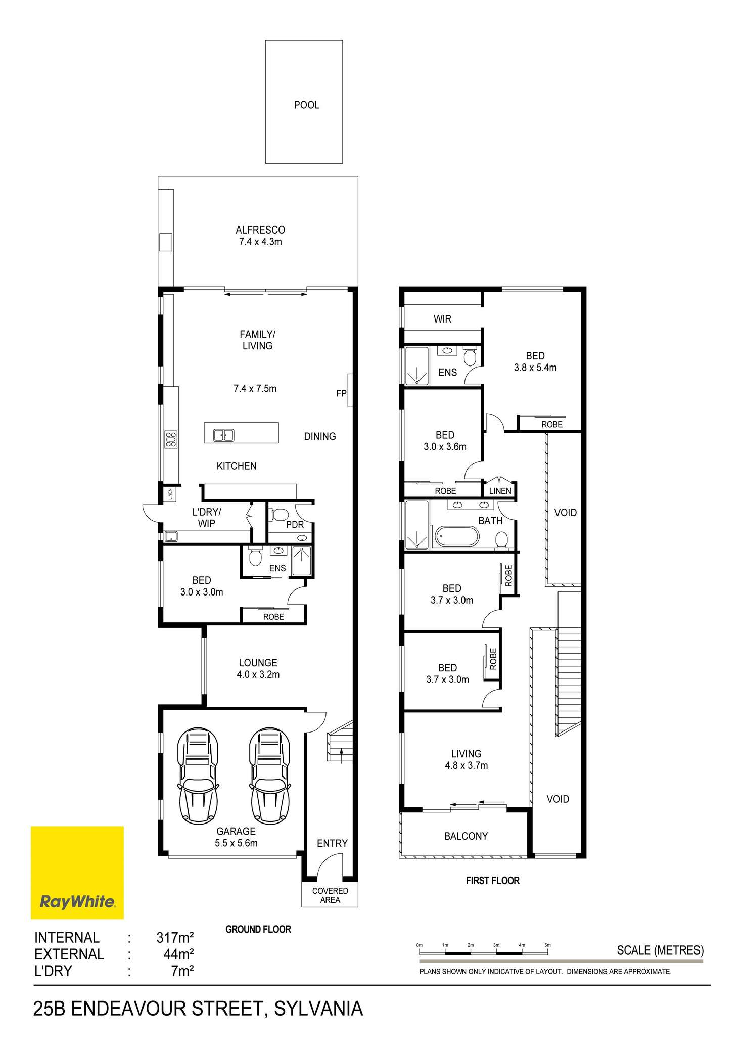 Floorplan of Homely semiDetached listing, 25b Endeavour Street, Sylvania NSW 2224