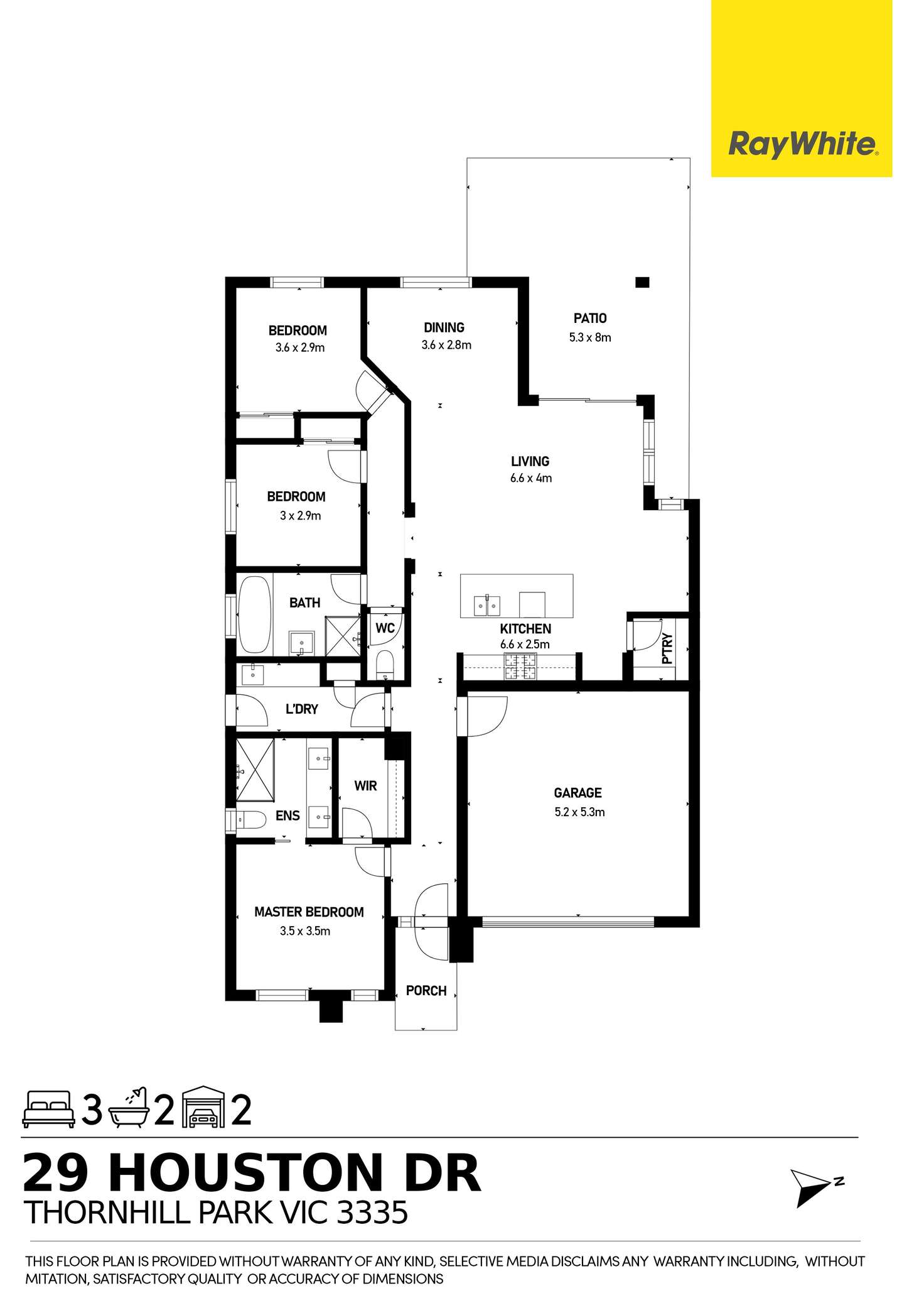 Floorplan of Homely house listing, 29 Houston Drive, Thornhill Park VIC 3335