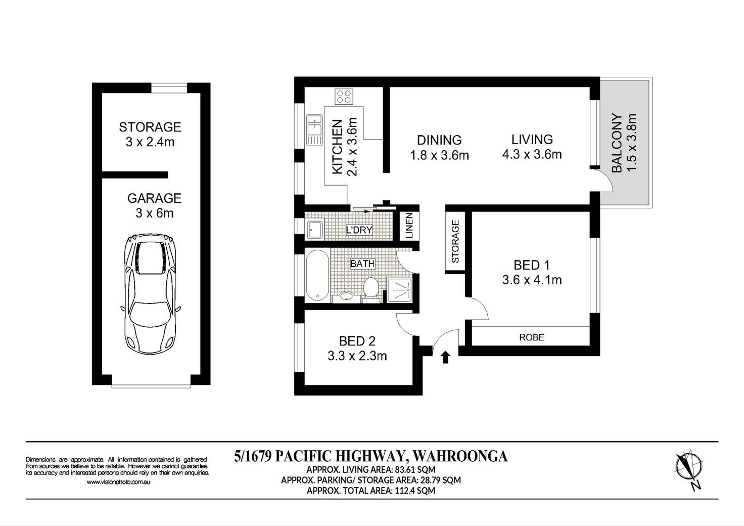 Floorplan of Homely apartment listing, 5/1679 Pacific Highway, Wahroonga NSW 2076