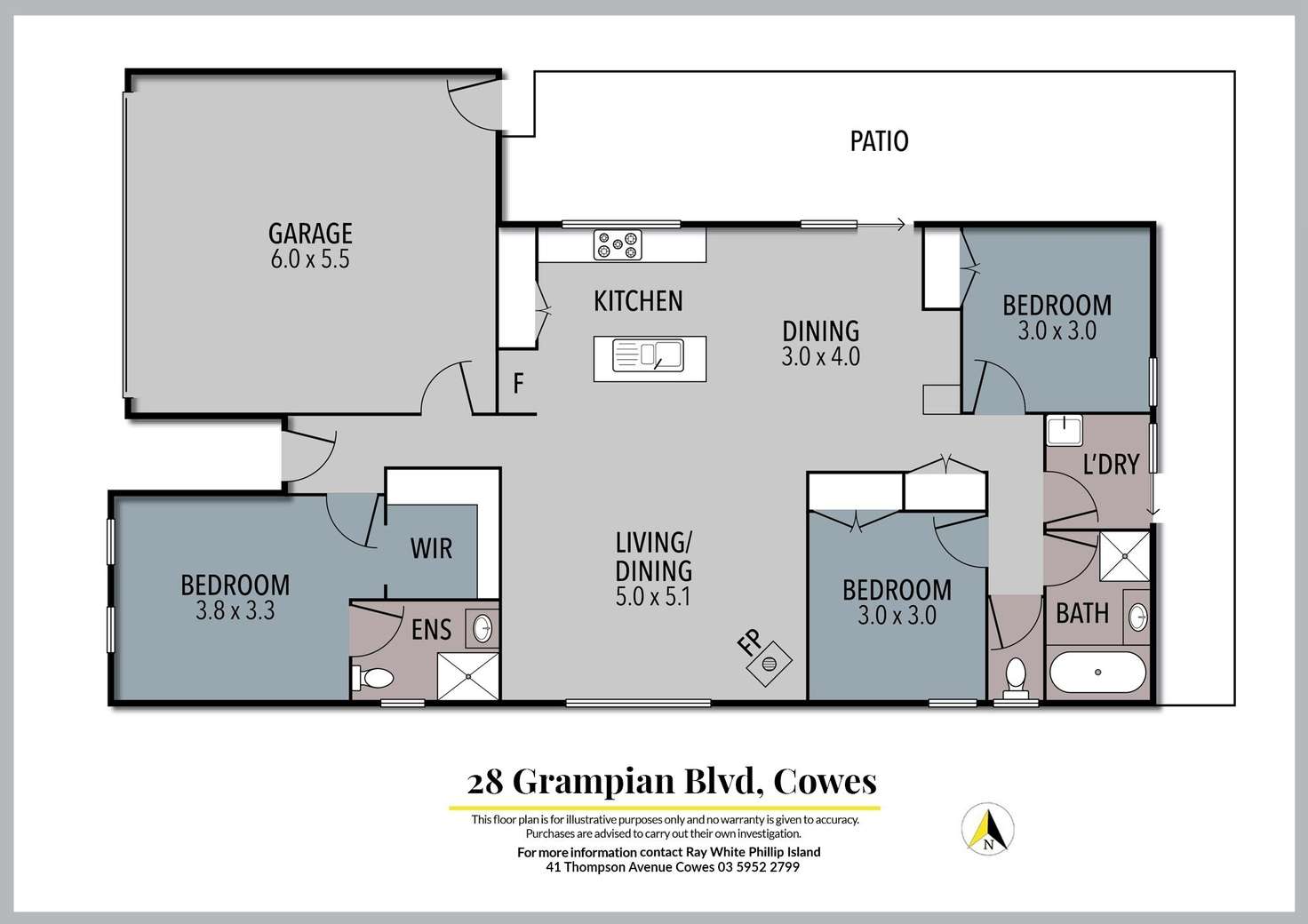 Floorplan of Homely house listing, 28 Grampian Boulevard, Cowes VIC 3922