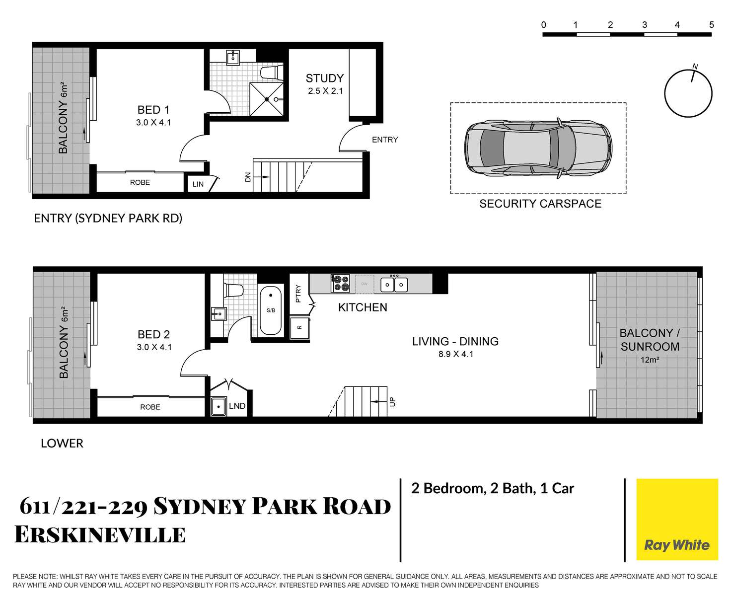 Floorplan of Homely apartment listing, 611/221 Sydney Park Road, Erskineville NSW 2043