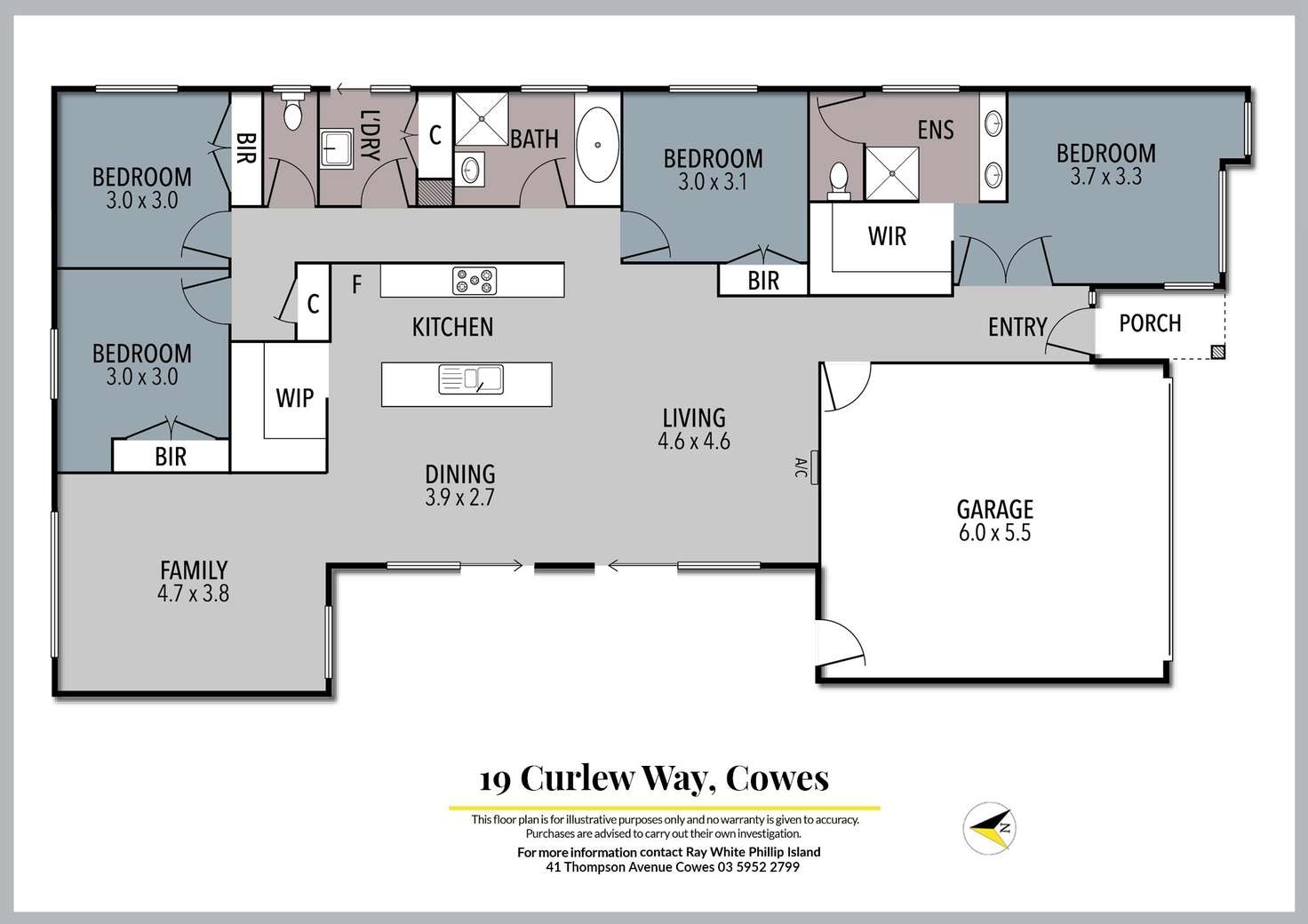 Floorplan of Homely house listing, 19 Curlew Way, Cowes VIC 3922