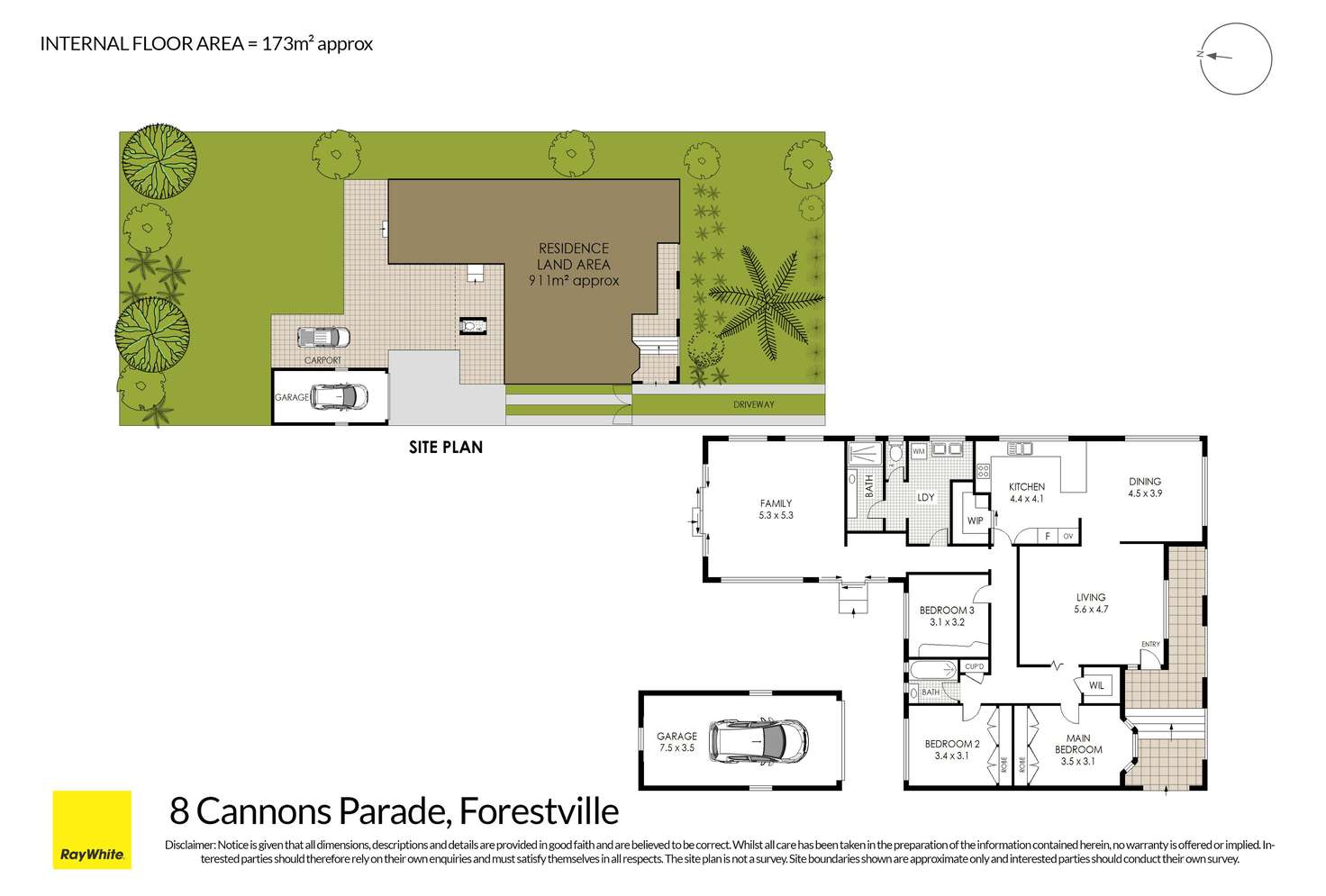 Floorplan of Homely house listing, 8 Cannons Parade, Forestville NSW 2087
