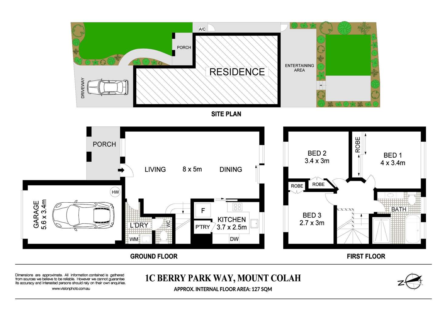 Floorplan of Homely townhouse listing, 1C Berry Park Way, Mount Colah NSW 2079