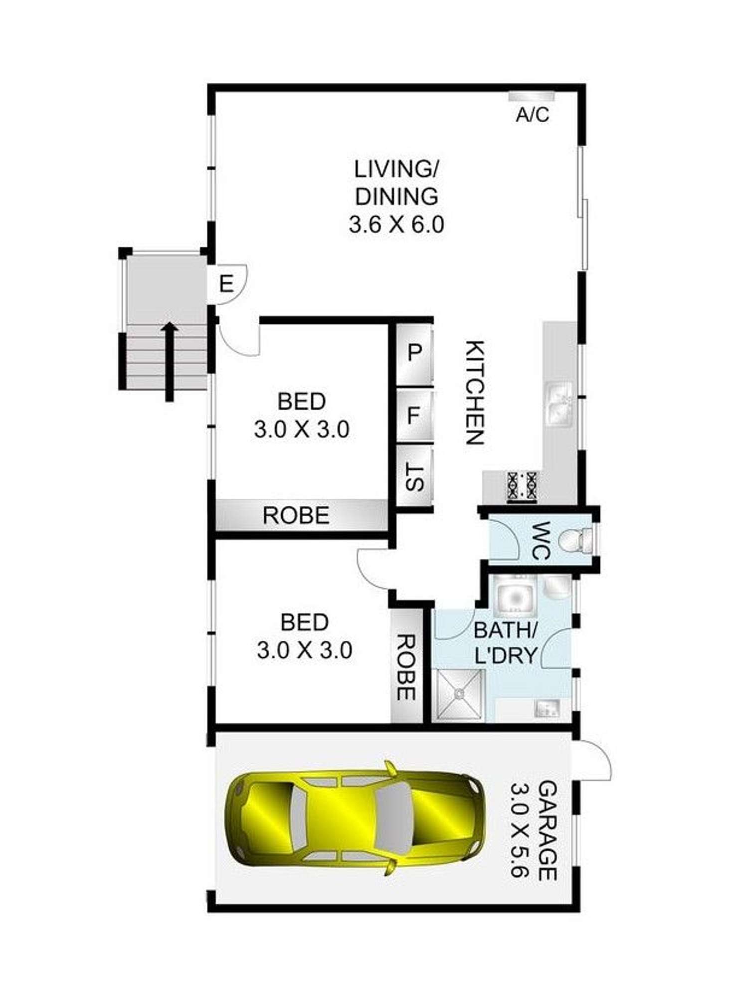 Floorplan of Homely townhouse listing, 5/25-27 Roslyn Road, Belmont VIC 3216