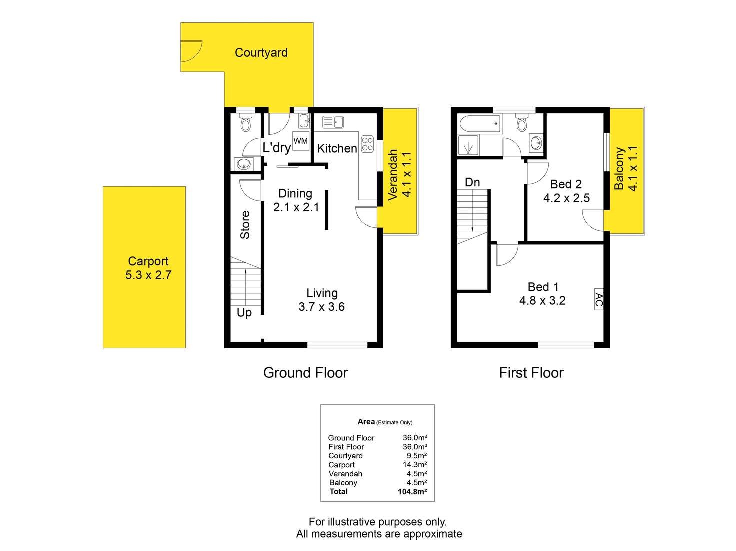 Floorplan of Homely unit listing, 5/390 Sir Donald Bradman Drive, Brooklyn Park SA 5032