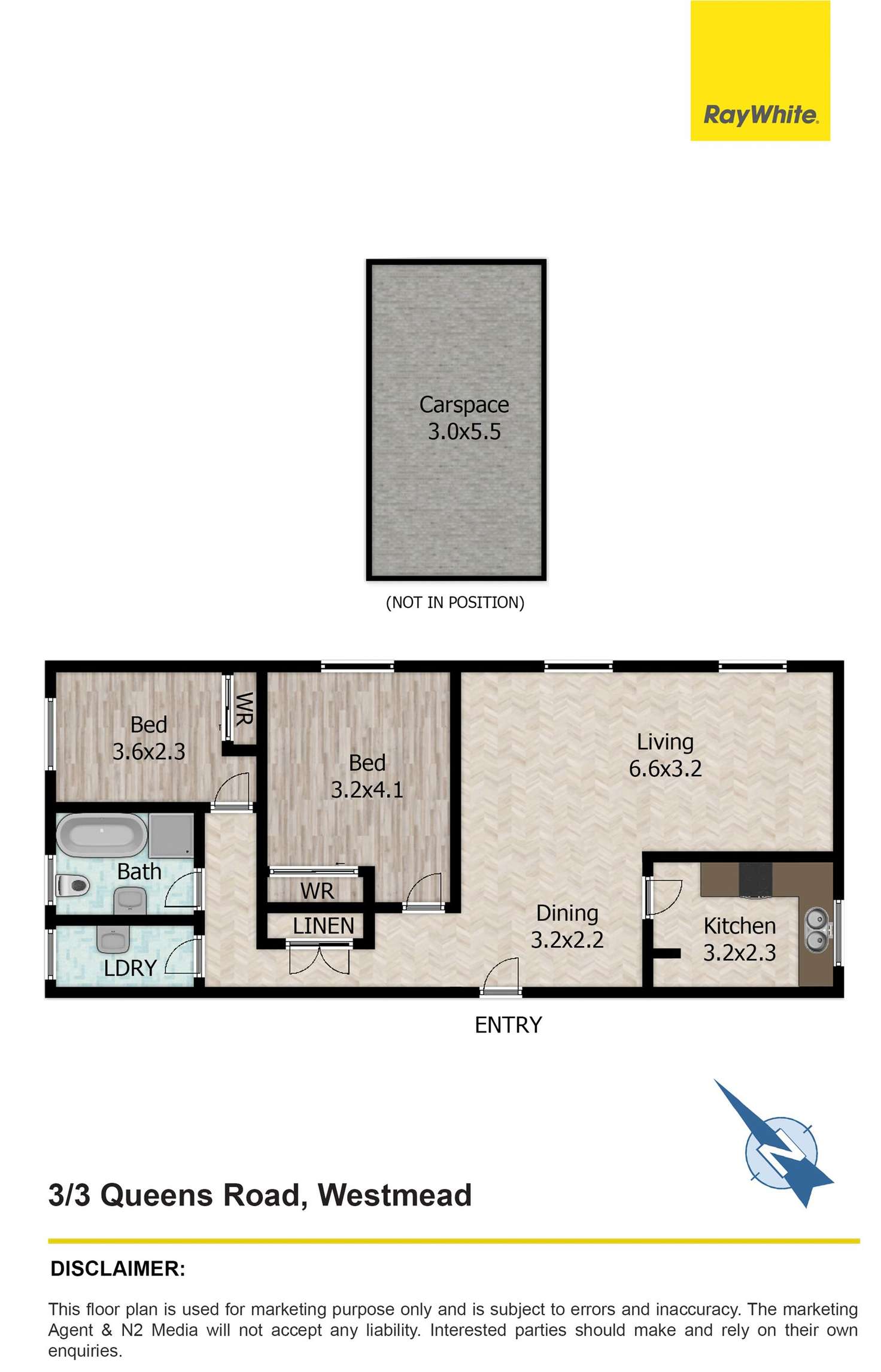 Floorplan of Homely unit listing, 3/3 Queens Road, Westmead NSW 2145