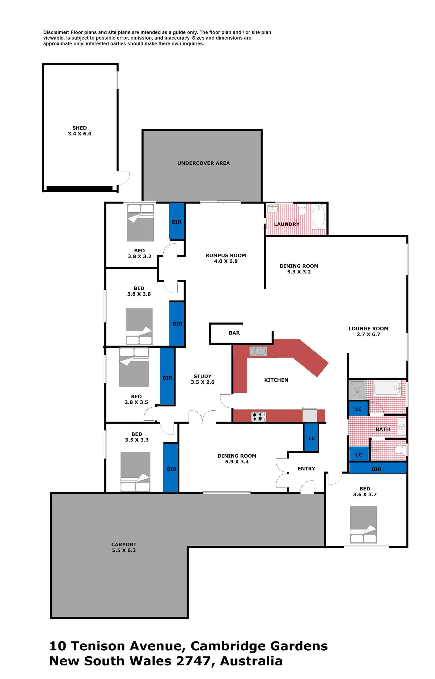 Floorplan of Homely house listing, 10 Tenison Avenue, Cambridge Gardens NSW 2747
