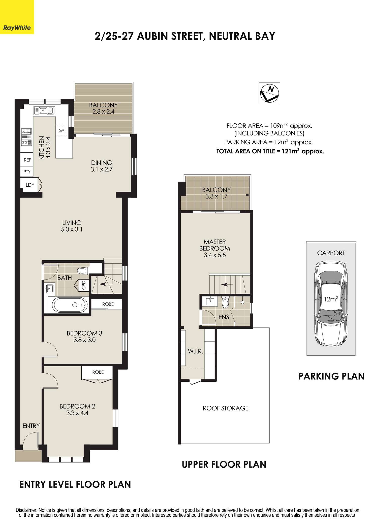 Floorplan of Homely townhouse listing, 2/25-27 Aubin Street, Neutral Bay NSW 2089