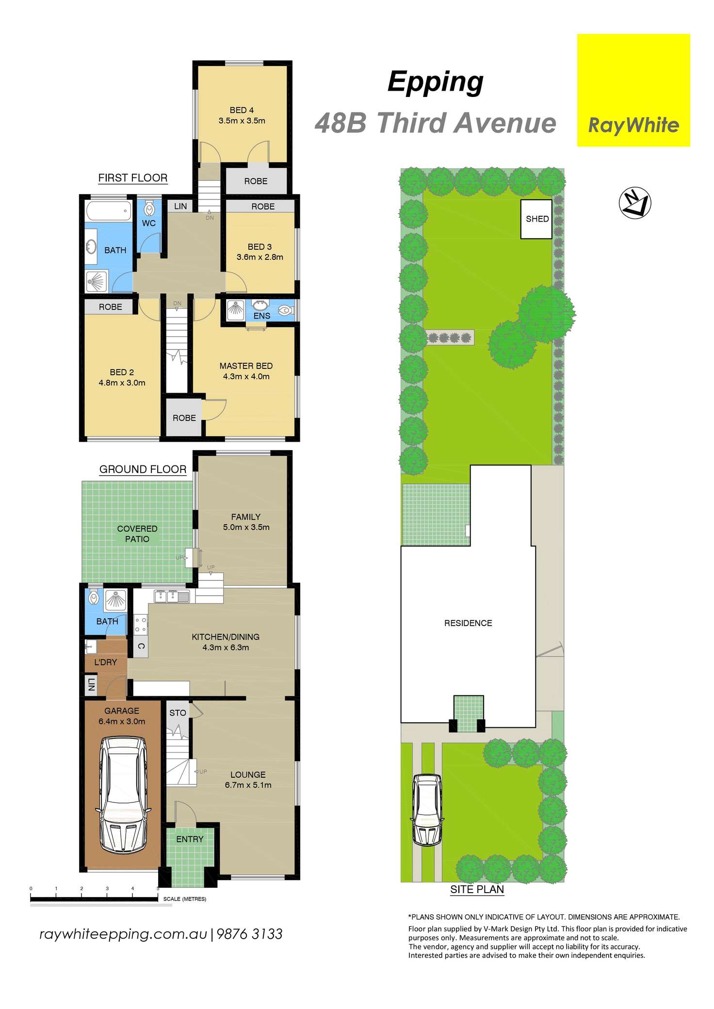 Floorplan of Homely semiDetached listing, 48B Third Avenue, Epping NSW 2121