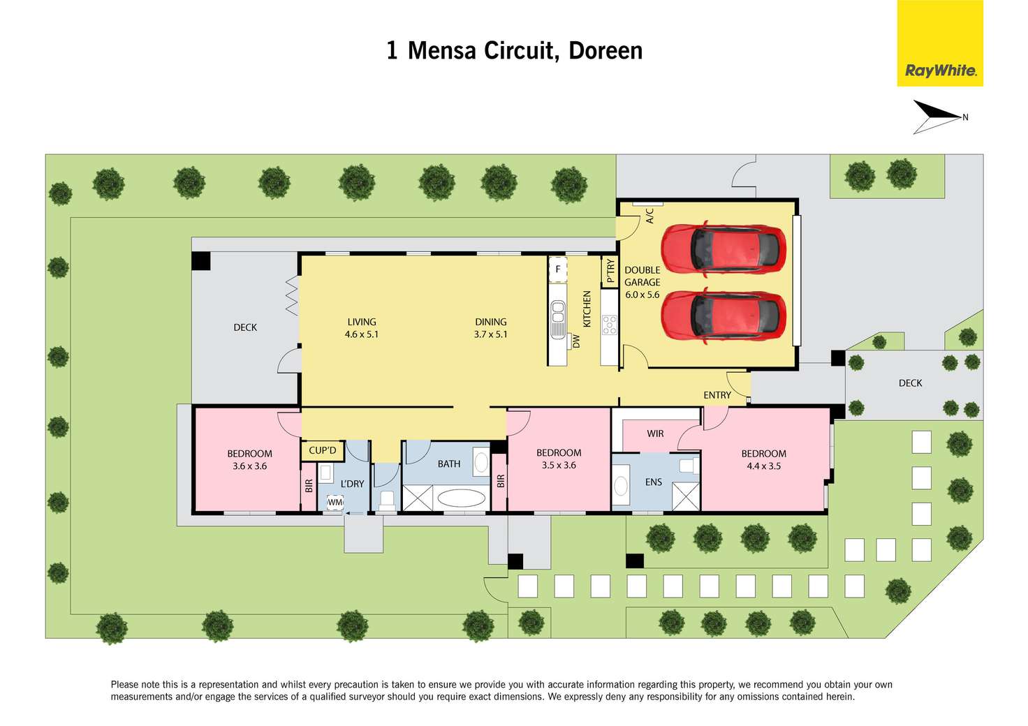 Floorplan of Homely house listing, 1 Mensa Circuit, Doreen VIC 3754
