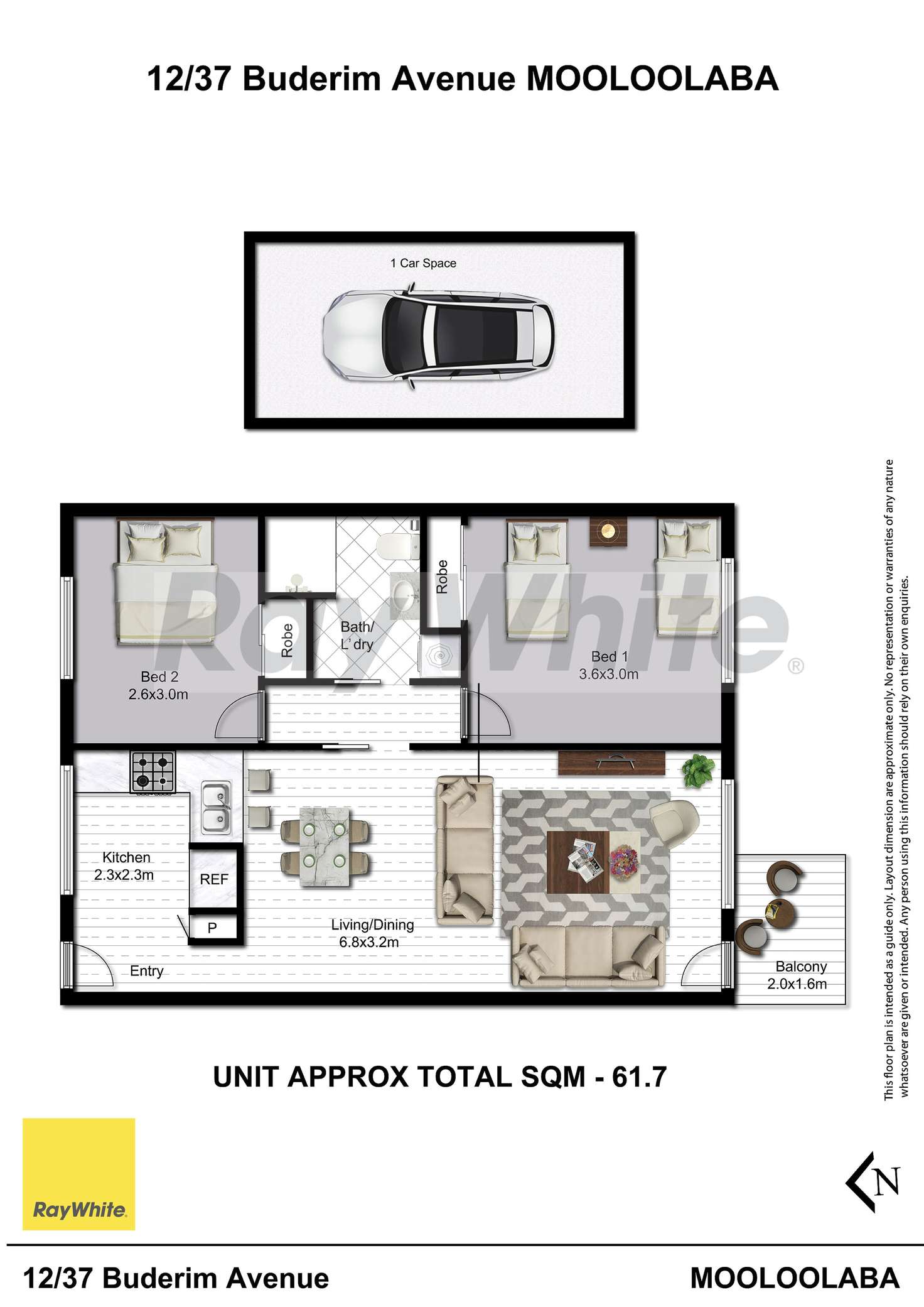 Floorplan of Homely unit listing, 12/37 Buderim Avenue, Mooloolaba QLD 4557