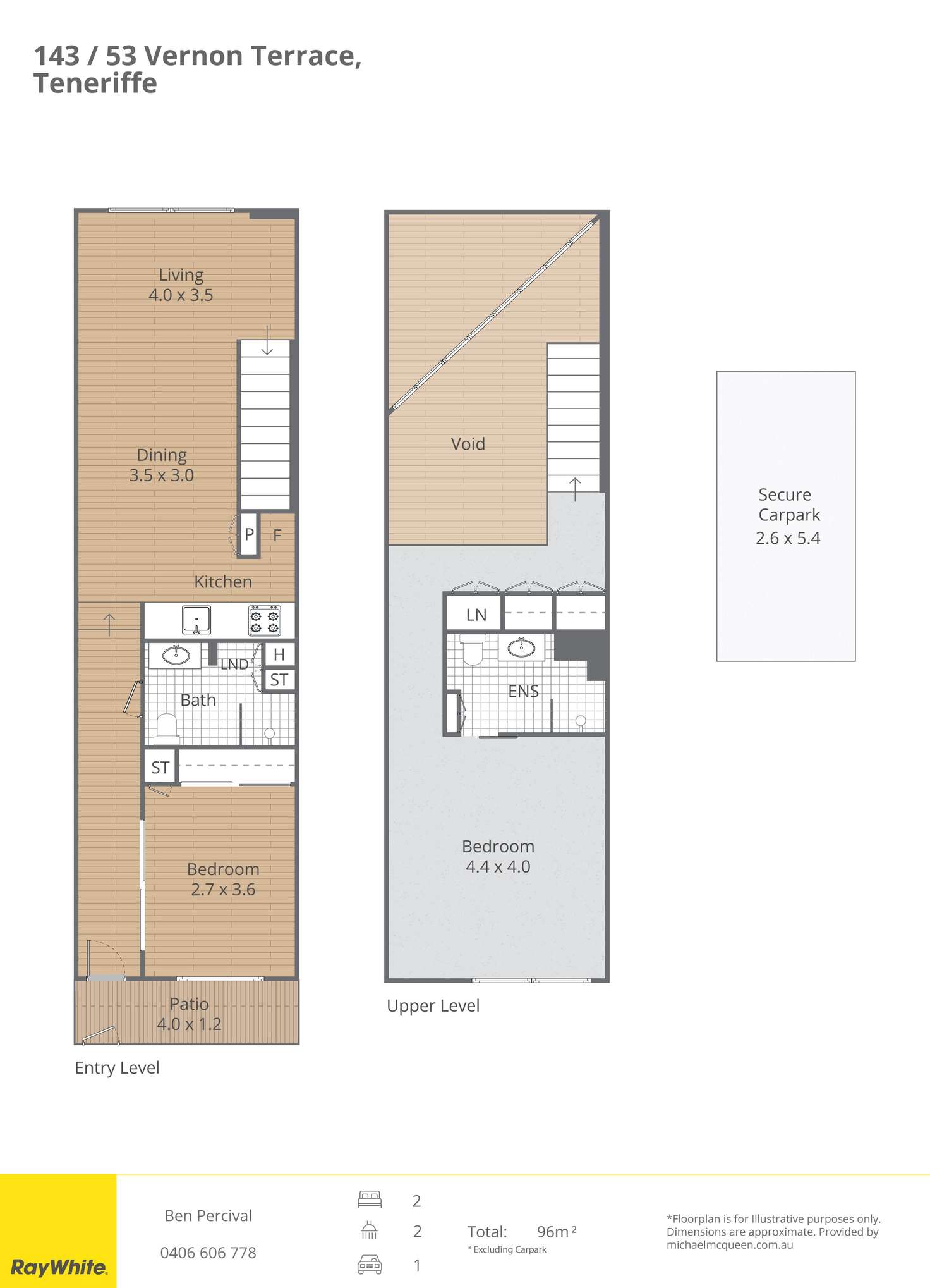 Floorplan of Homely apartment listing, 143/53 Vernon Terrace, Teneriffe QLD 4005