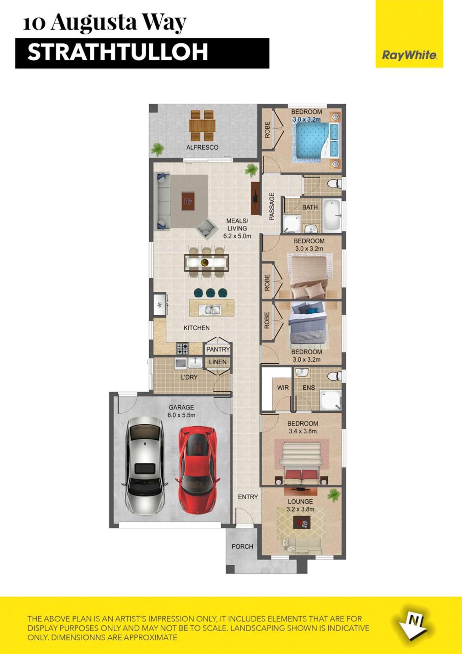 Floorplan of Homely house listing, 10 Augusta Way, Strathtulloh VIC 3338