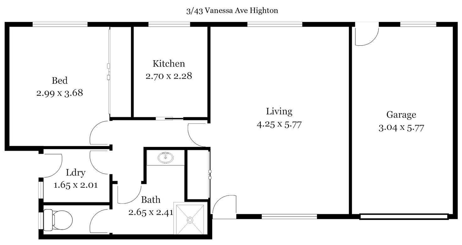 Floorplan of Homely unit listing, 3/43 Vanessa Avenue, Highton VIC 3216