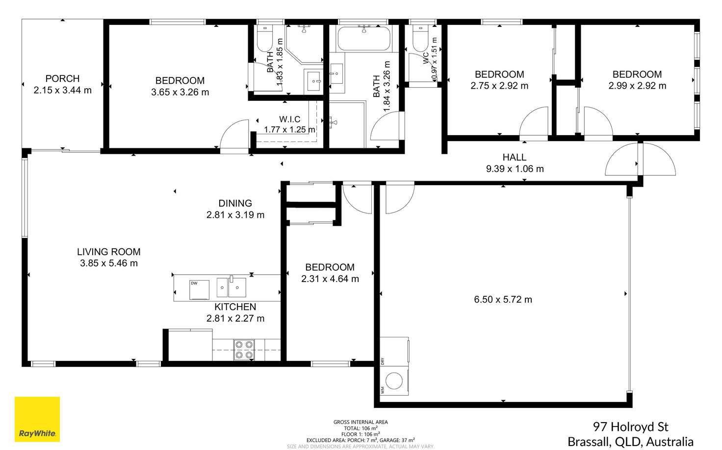 Floorplan of Homely house listing, 97 Holroyd Street, Brassall QLD 4305