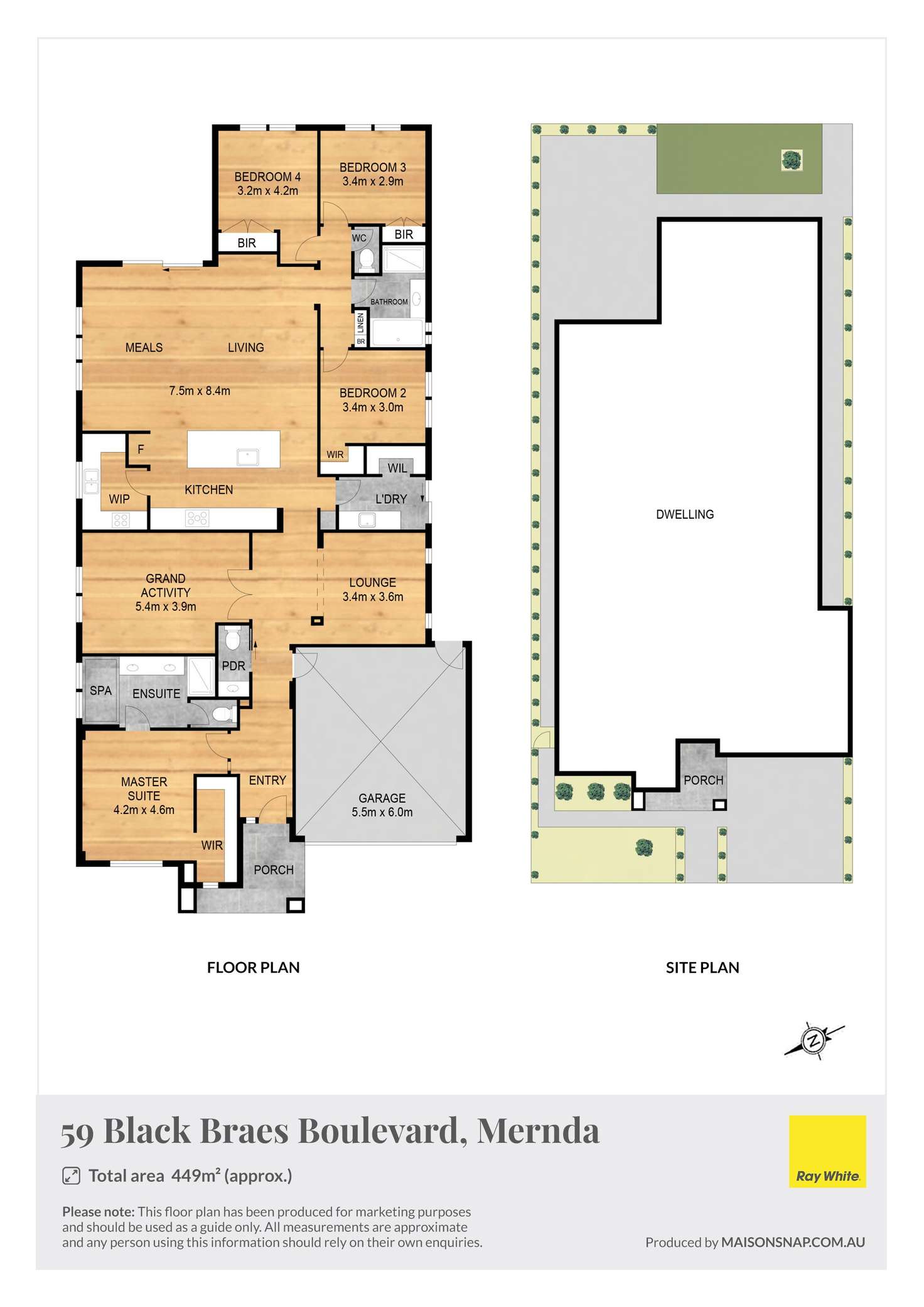 Floorplan of Homely house listing, 59 Black Braes Boulevard, Mernda VIC 3754