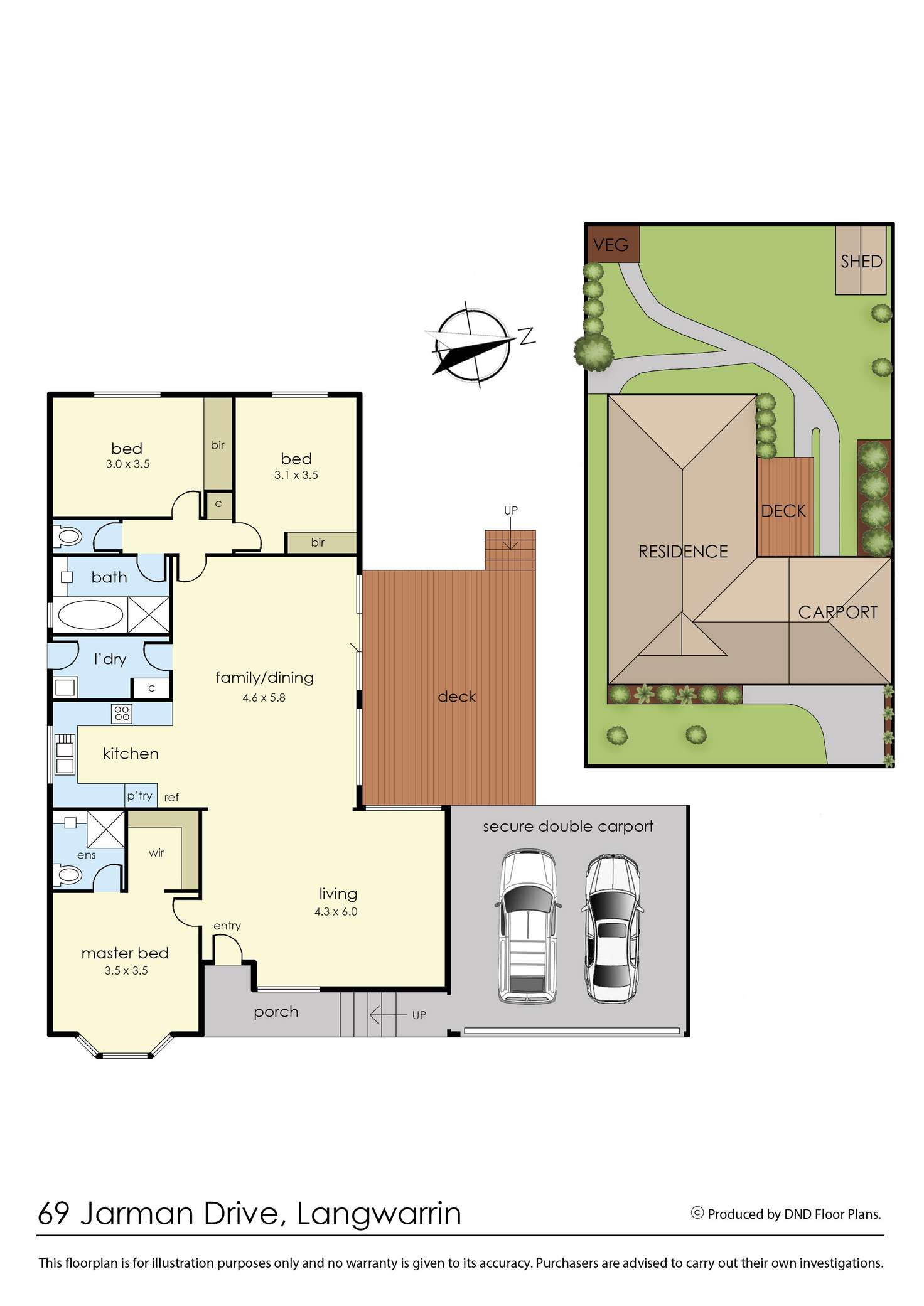 Floorplan of Homely house listing, 69 Jarman Drive, Langwarrin VIC 3910