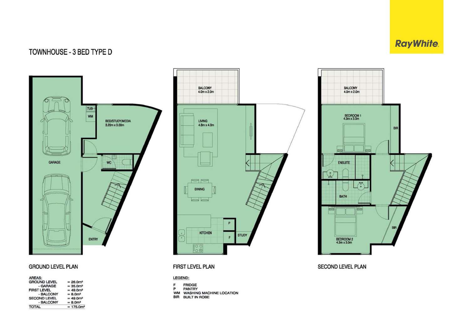 Floorplan of Homely townhouse listing, 63/5074 Emerald Island Drive, Carrara QLD 4211