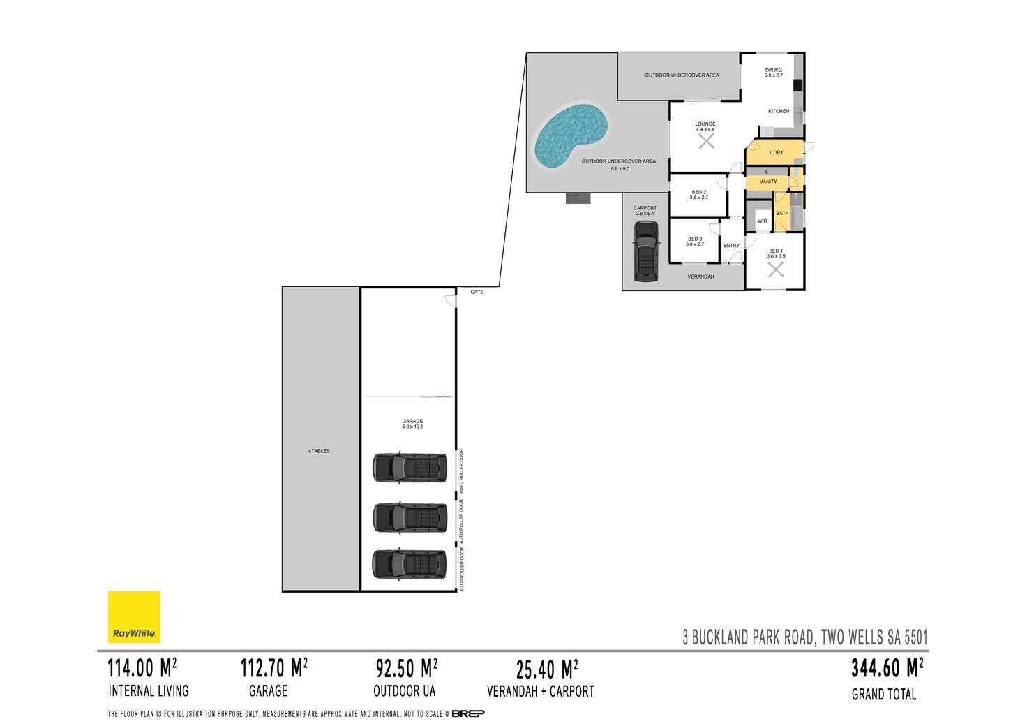 Floorplan of Homely house listing, 3 Buckland Park Road, Two Wells SA 5501