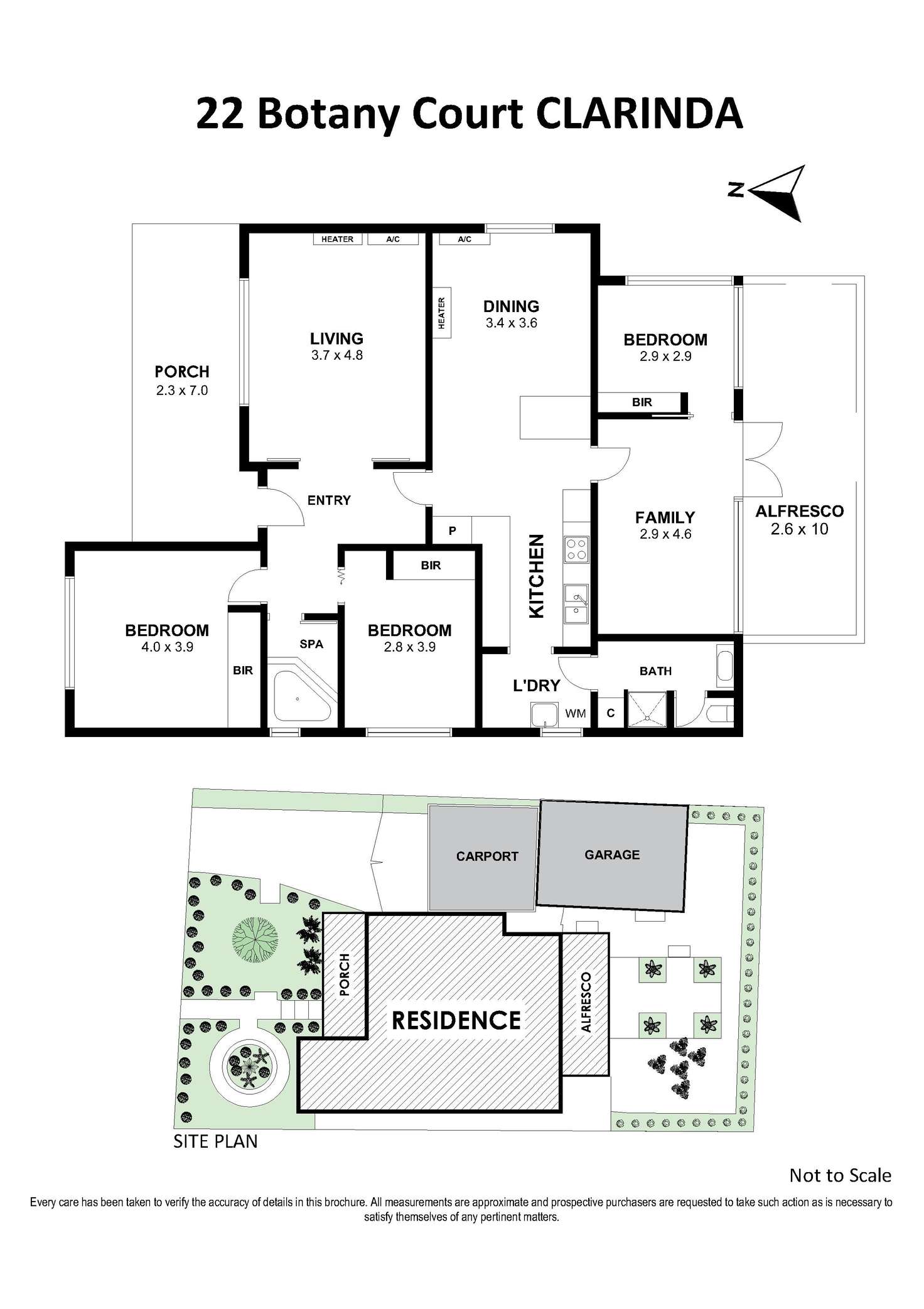 Floorplan of Homely house listing, 22 Botany Court, Clarinda VIC 3169