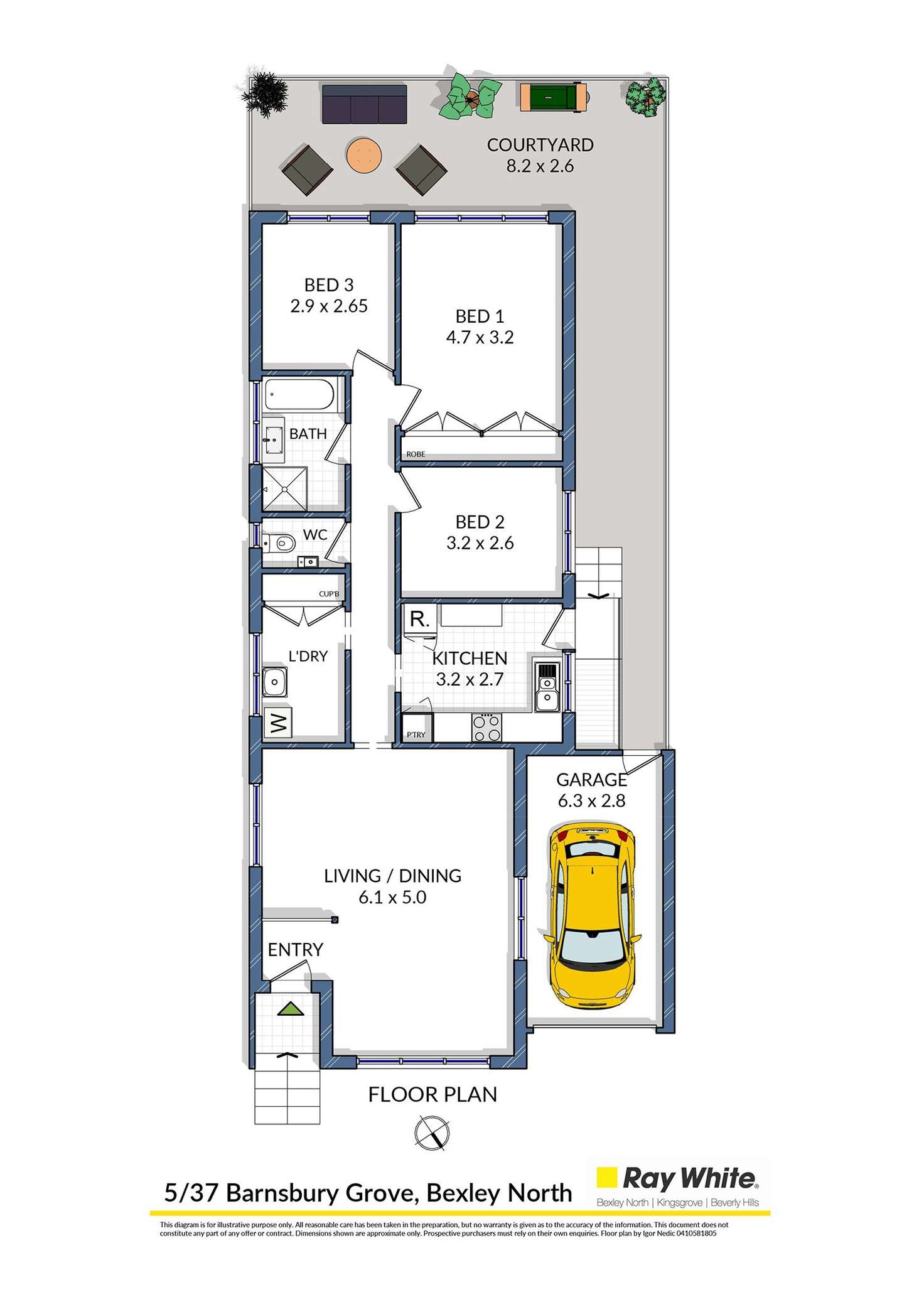 Floorplan of Homely villa listing, 5/37-39 Barnsbury Grove, Bexley North NSW 2207