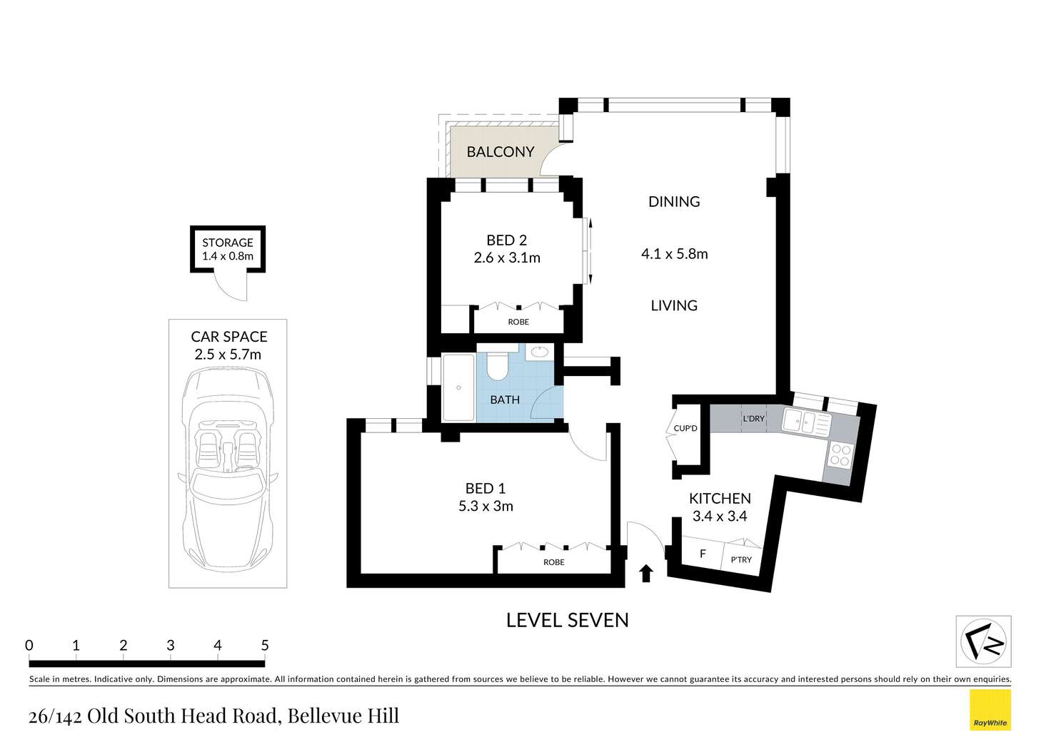 Floorplan of Homely apartment listing, 26/142 Old South Head Road, Bellevue Hill NSW 2023