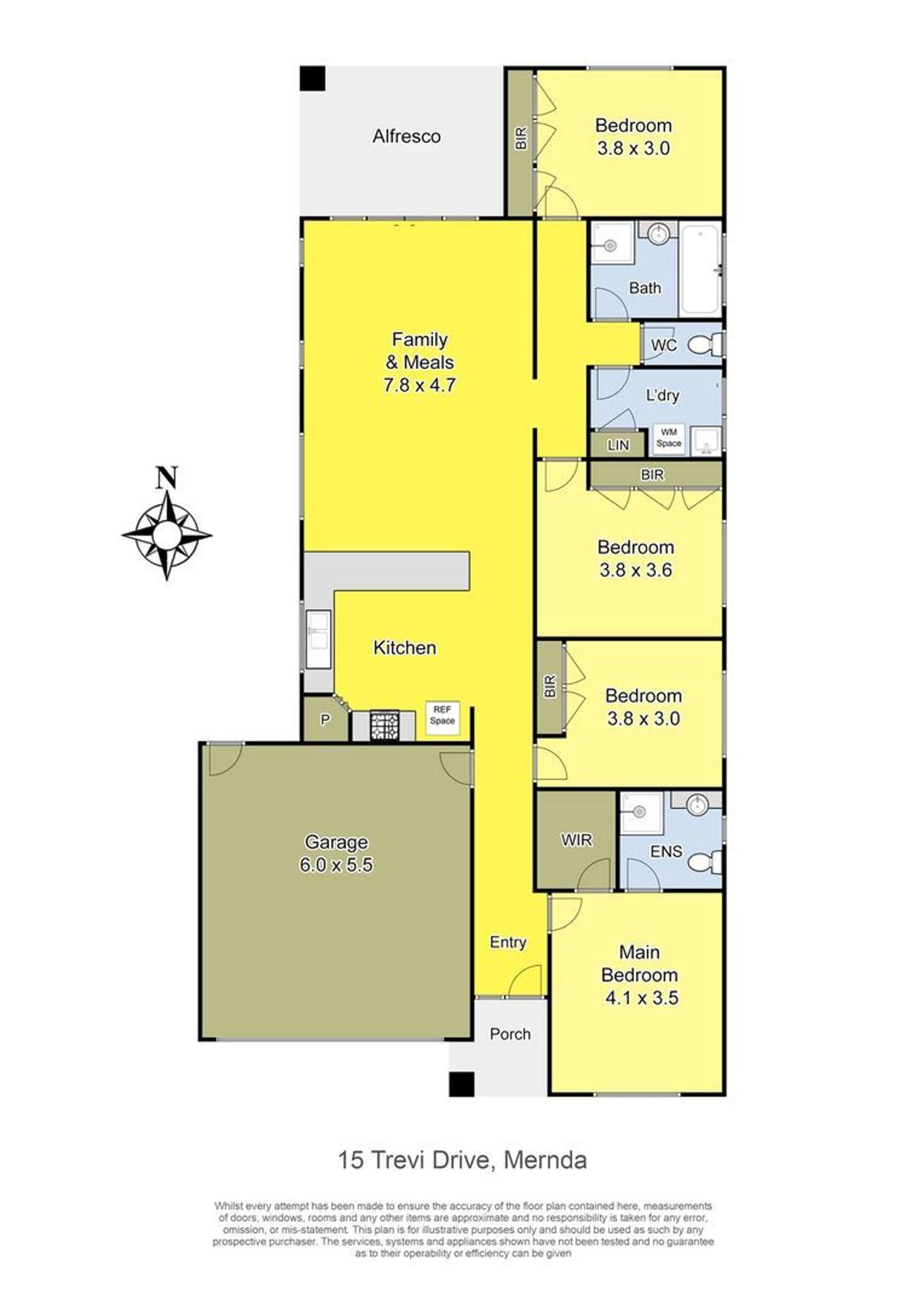 Floorplan of Homely house listing, 15 Trevi Drive, Mernda VIC 3754