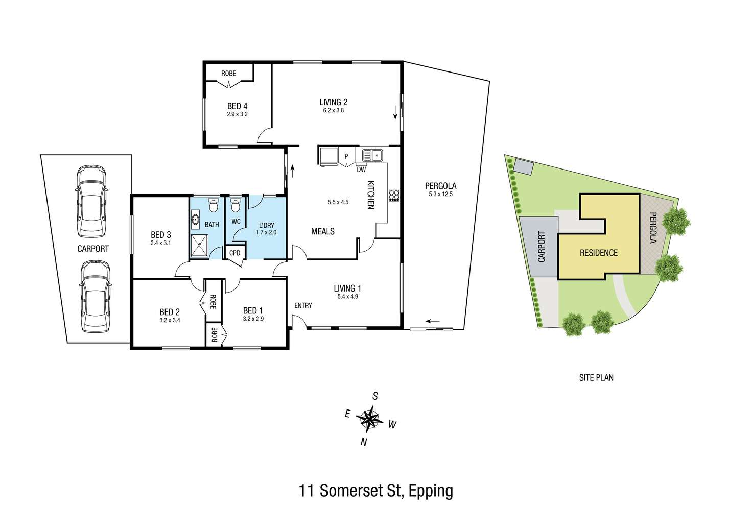 Floorplan of Homely house listing, 11 Somerset Street, Epping VIC 3076