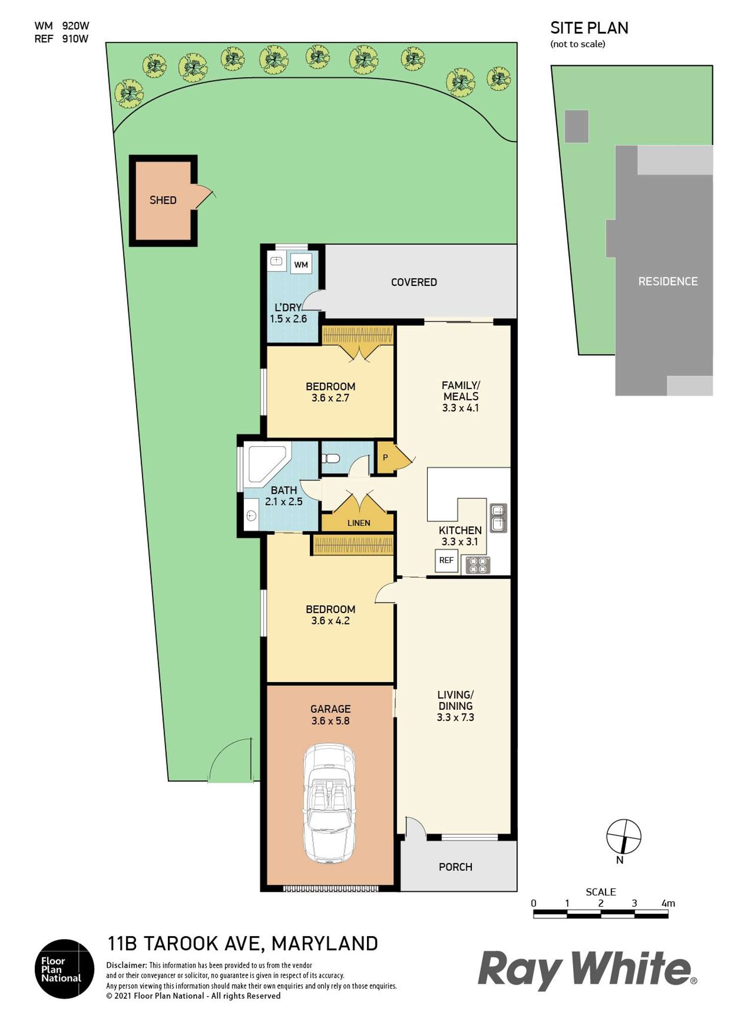 Floorplan of Homely semiDetached listing, 11b Tarook Avenue, Maryland NSW 2287