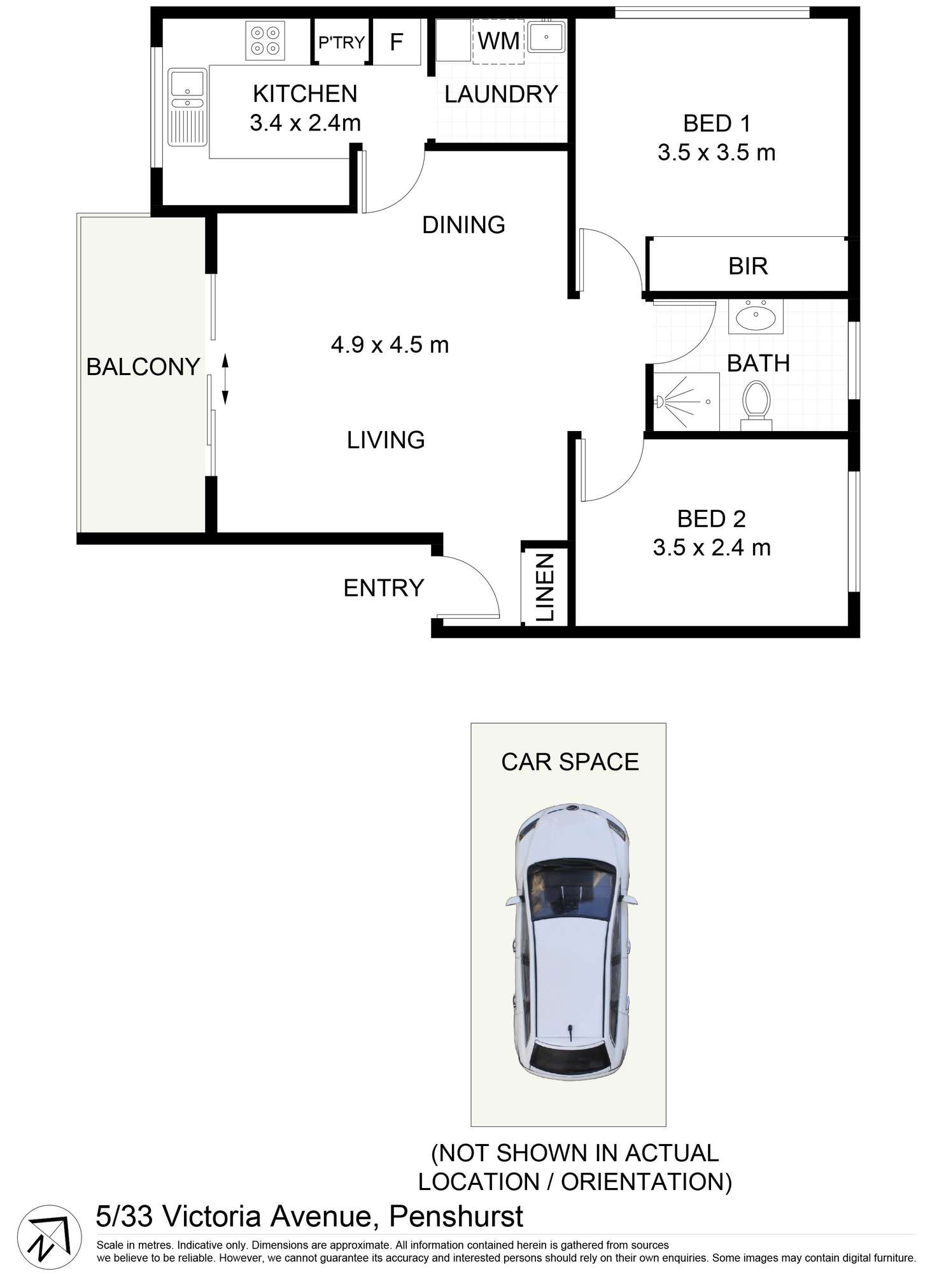 Floorplan of Homely unit listing, 5/33-41 Victoria Avenue, Penshurst NSW 2222
