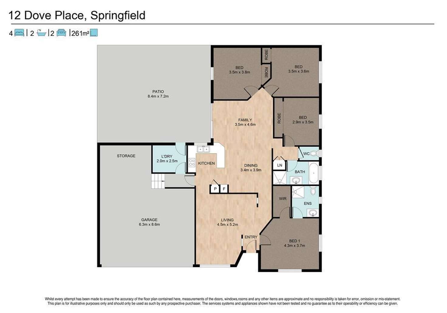 Floorplan of Homely house listing, 12 Dove Place, Springfield QLD 4300