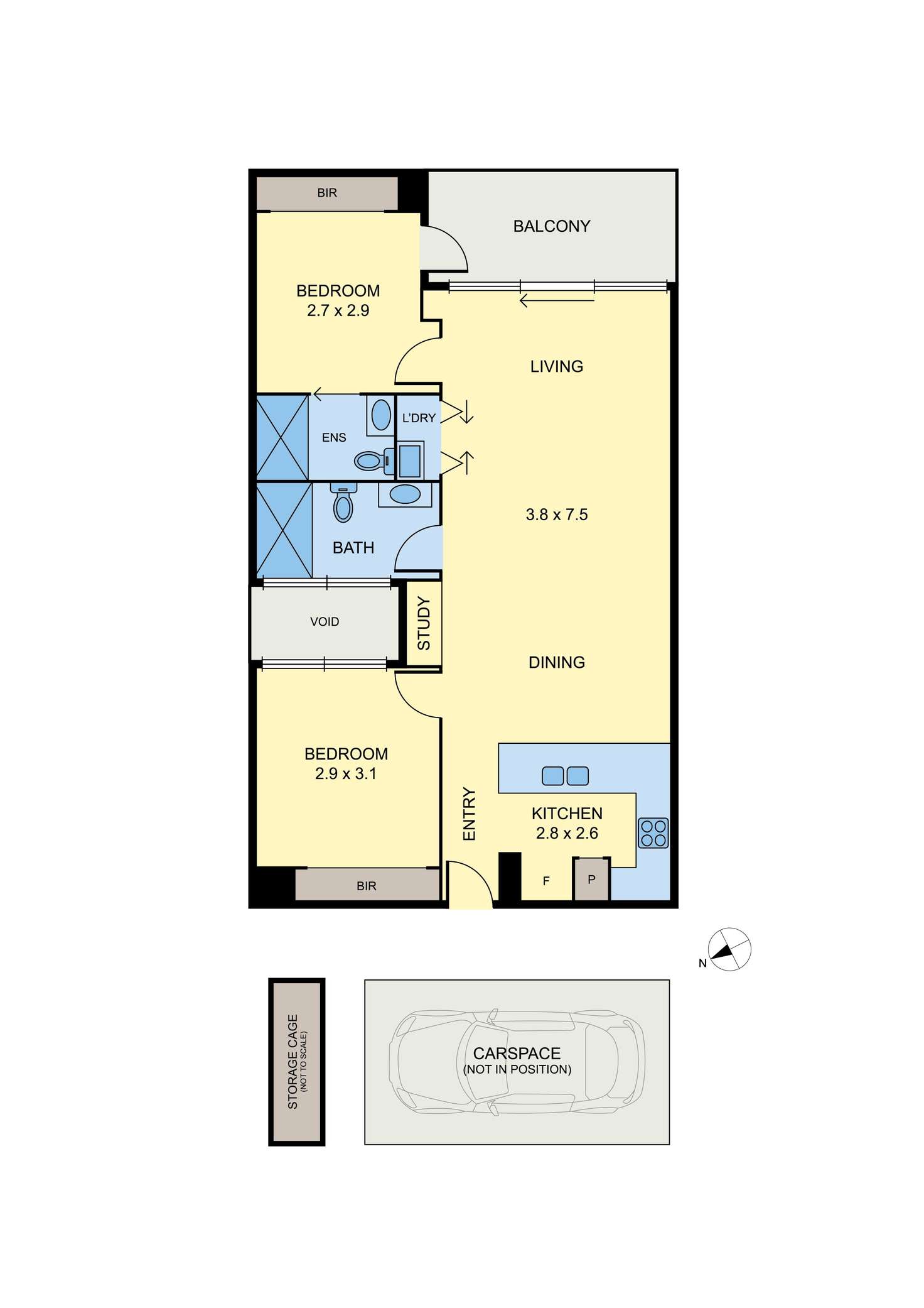 Floorplan of Homely apartment listing, 513/90 Buckley Street, Footscray VIC 3011