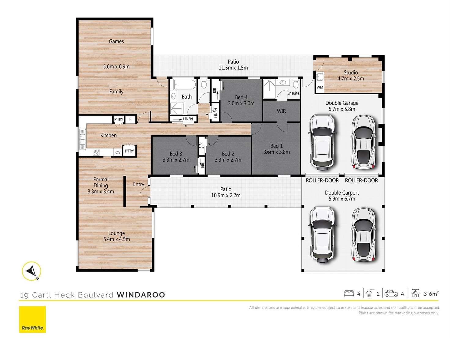 Floorplan of Homely house listing, 19 Carl Heck Boulevard, Windaroo QLD 4207