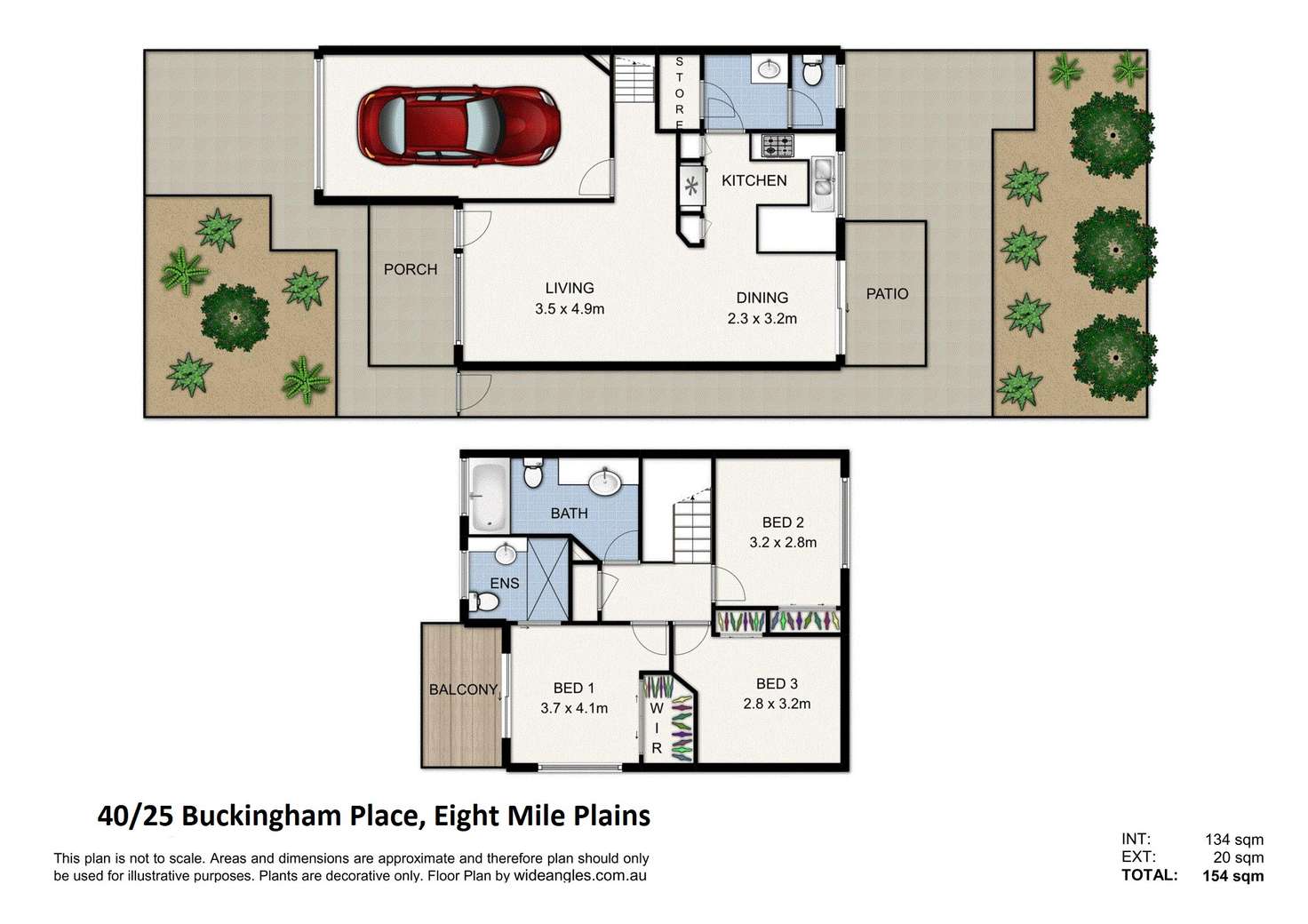 Floorplan of Homely townhouse listing, 40/25 Buckingham Place, Eight Mile Plains QLD 4113