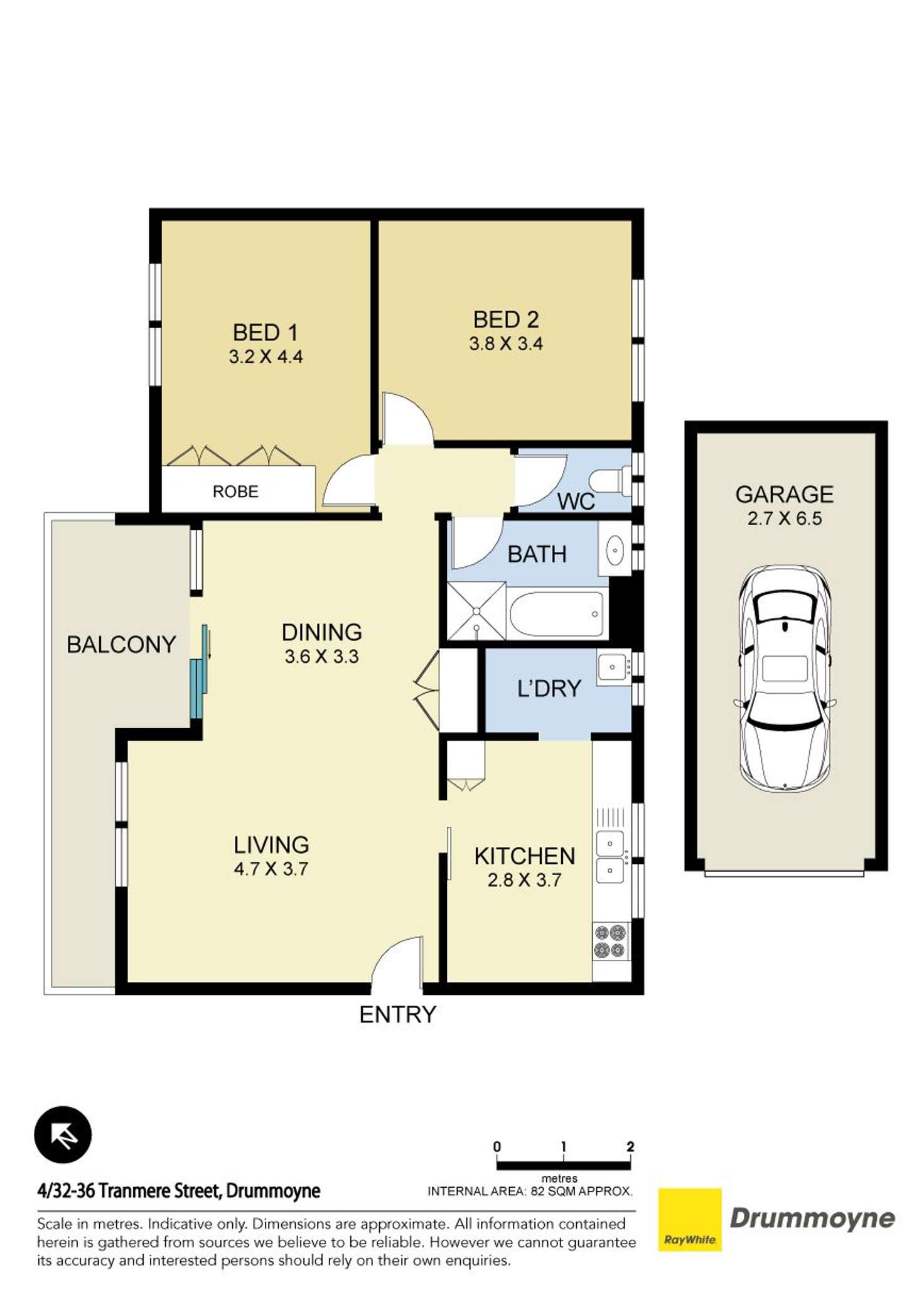 Floorplan of Homely apartment listing, 4/32-36 Tranmere Street, Drummoyne NSW 2047