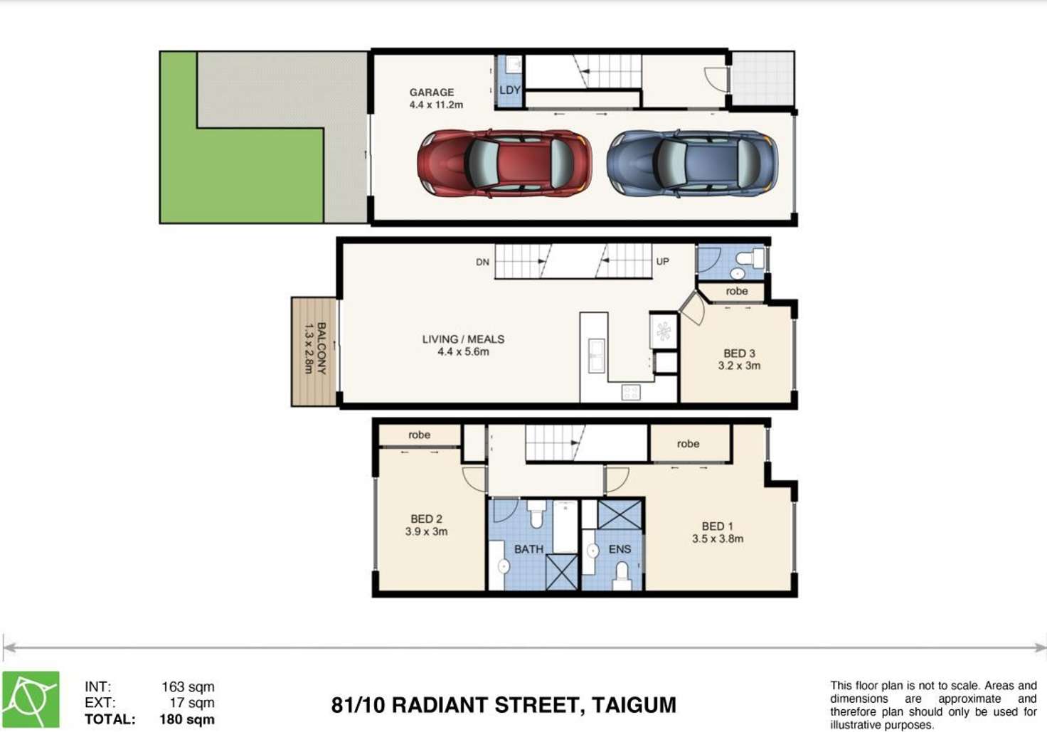 Floorplan of Homely townhouse listing, 81/10 Radiant Street, Taigum QLD 4018