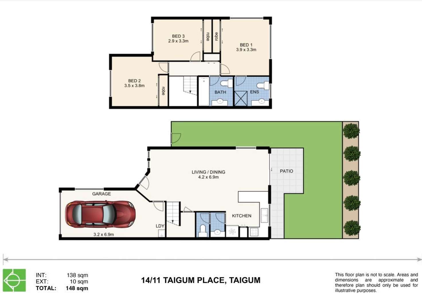 Floorplan of Homely townhouse listing, 14/11 Taigum Place, Taigum QLD 4018