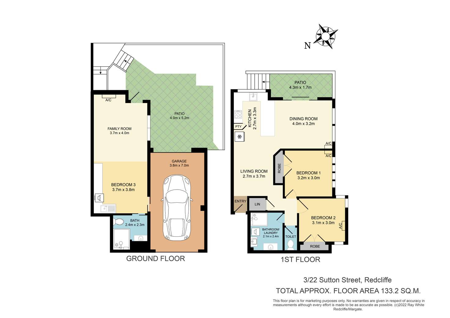 Floorplan of Homely unit listing, 3/22 Sutton Street, Redcliffe QLD 4020