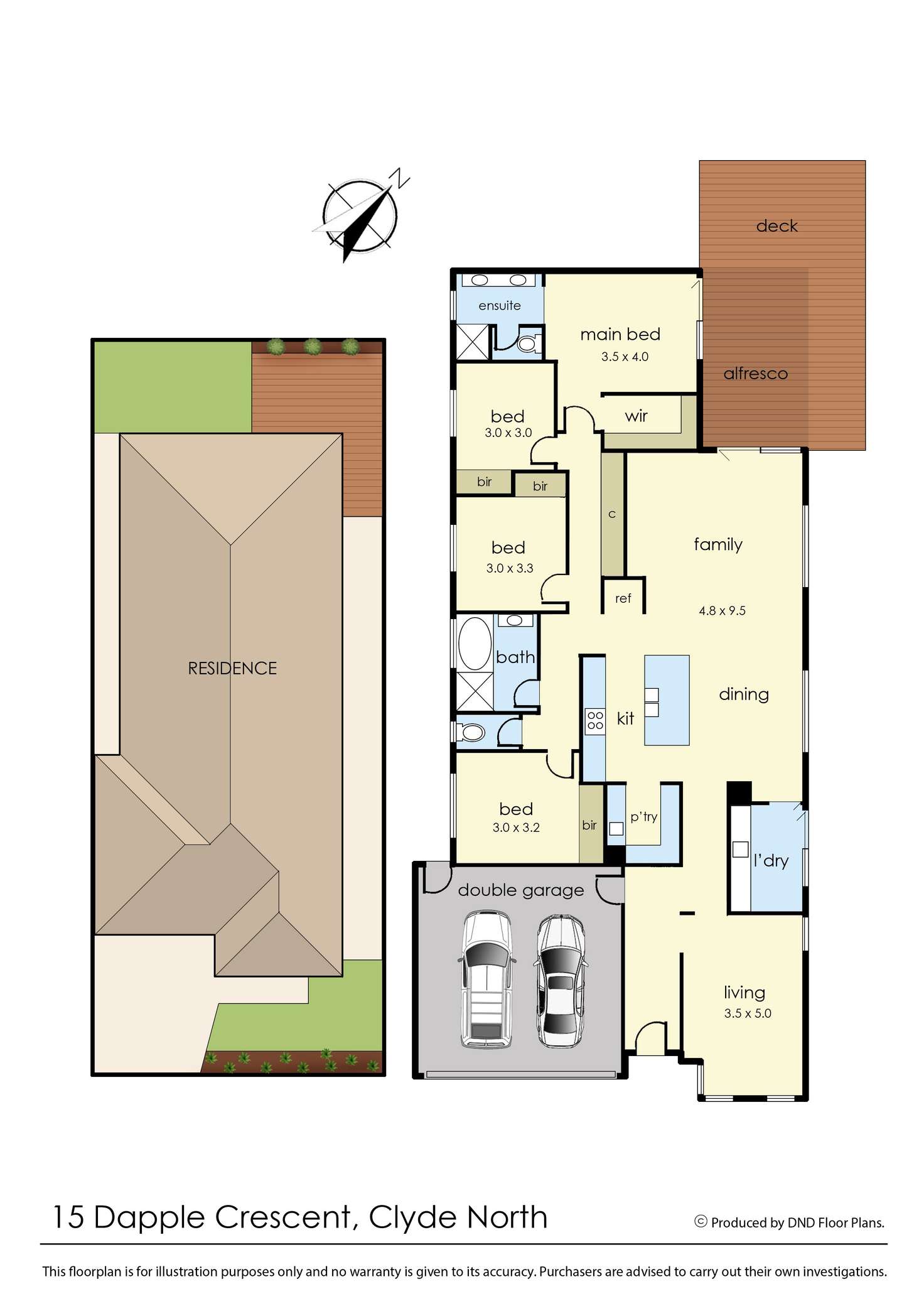 Floorplan of Homely house listing, 15 Dapple Crescent, Clyde North VIC 3978