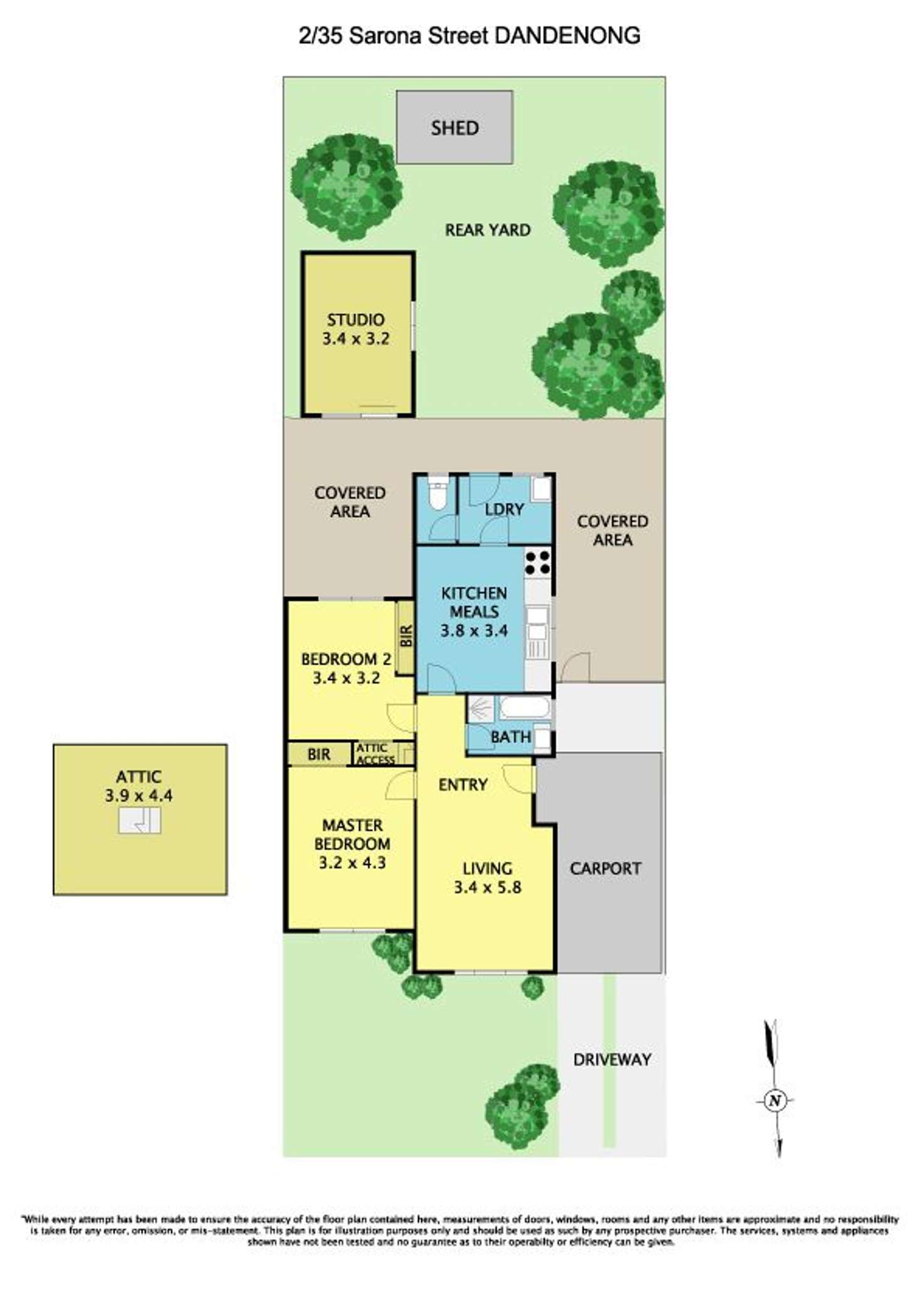 Floorplan of Homely unit listing, 2/35 Sarona Street, Dandenong VIC 3175