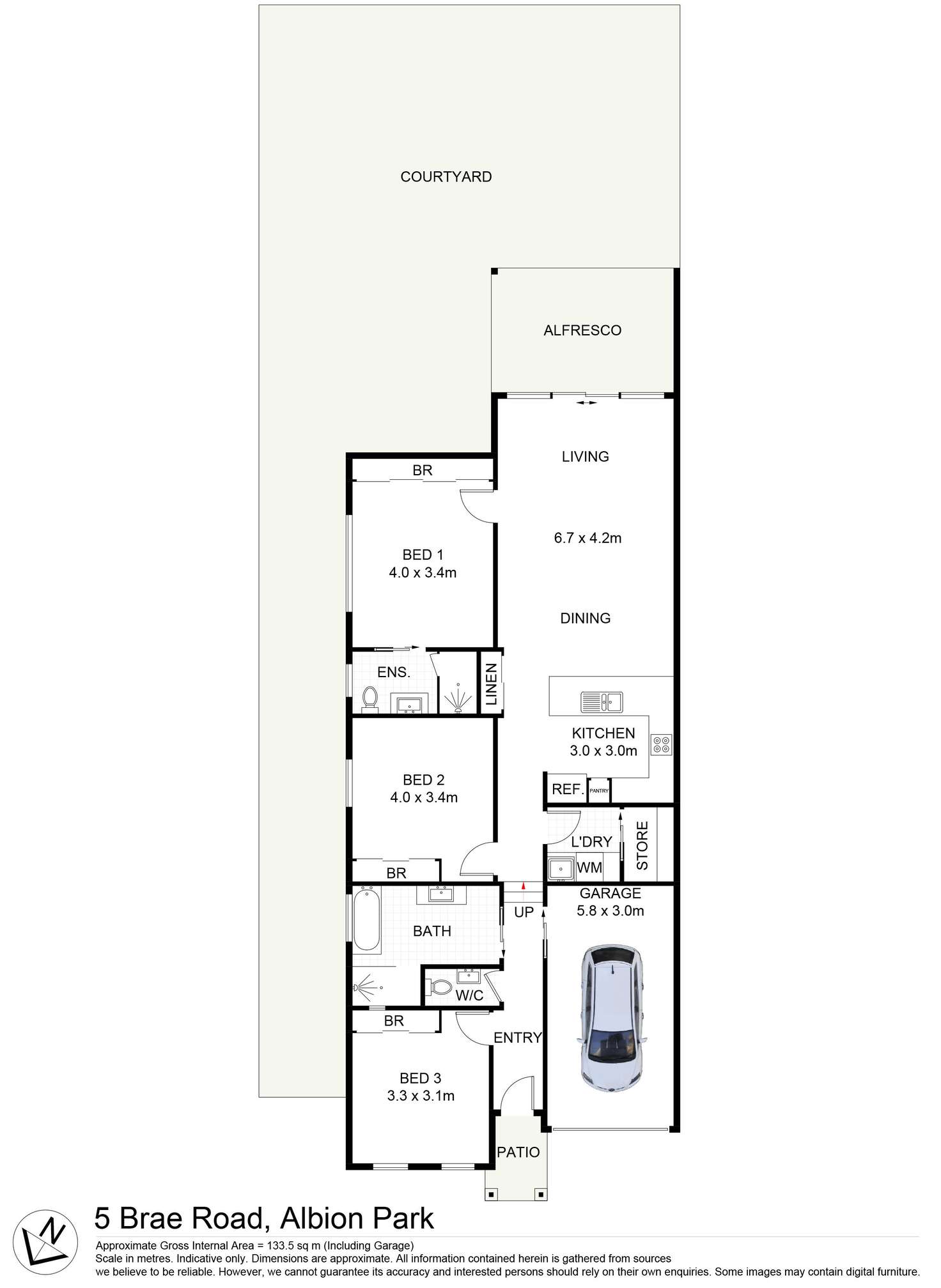 Floorplan of Homely villa listing, 5 Brae Road, Albion Park NSW 2527