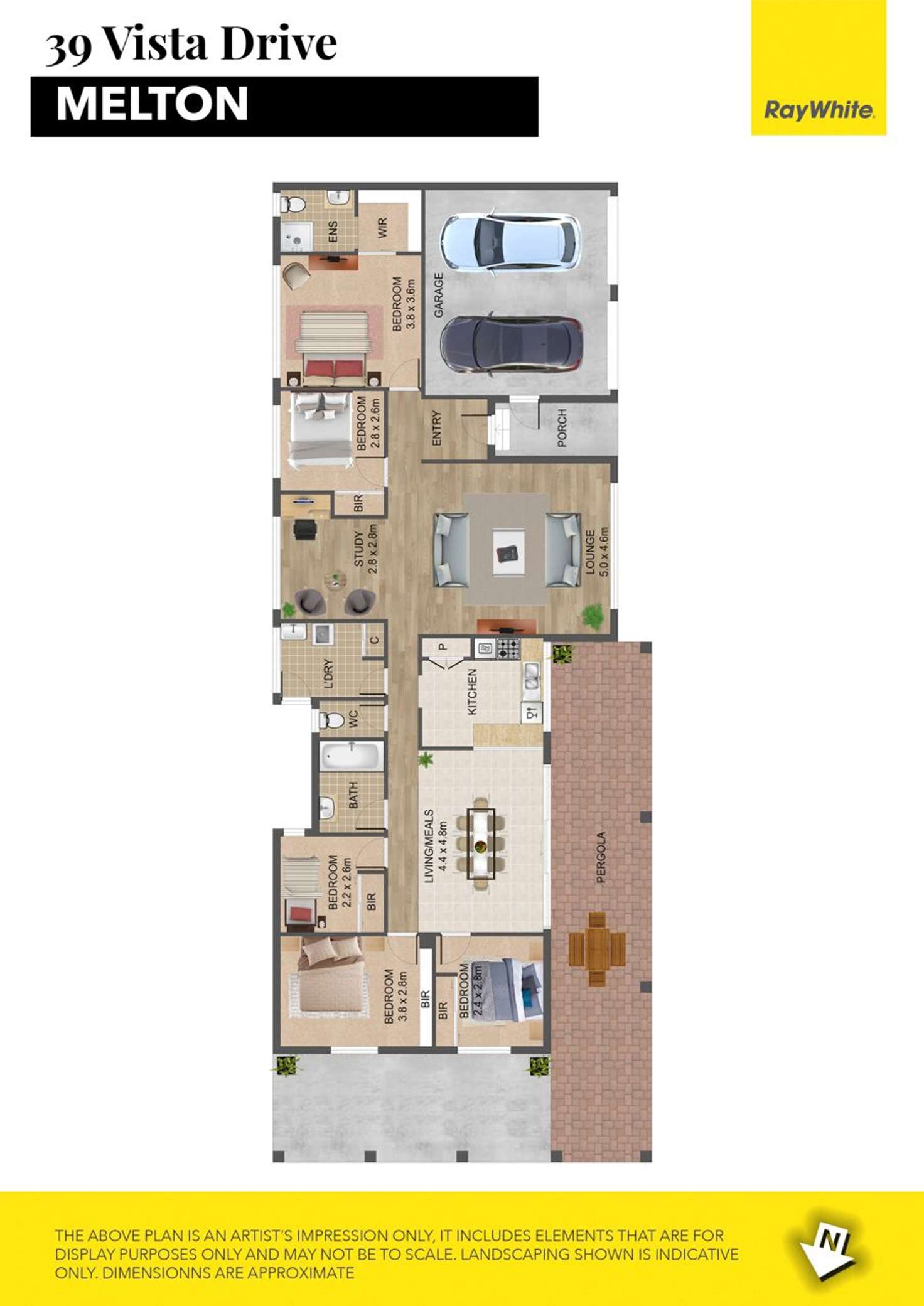 Floorplan of Homely house listing, 39 Vista Drive, Melton VIC 3337