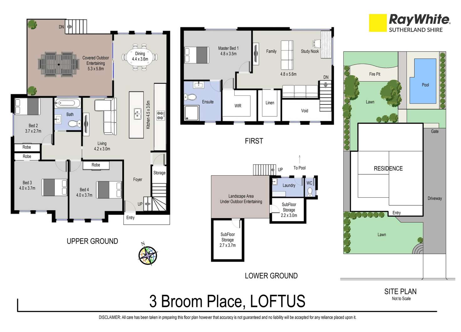 Floorplan of Homely house listing, 3 Broom Place, Loftus NSW 2232