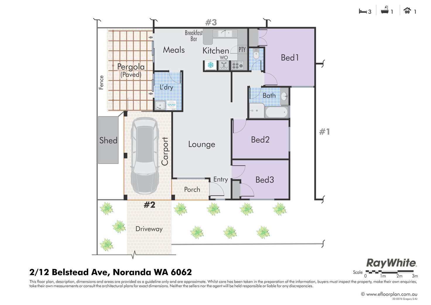 Floorplan of Homely villa listing, 2/12 Belstead Avenue, Noranda WA 6062