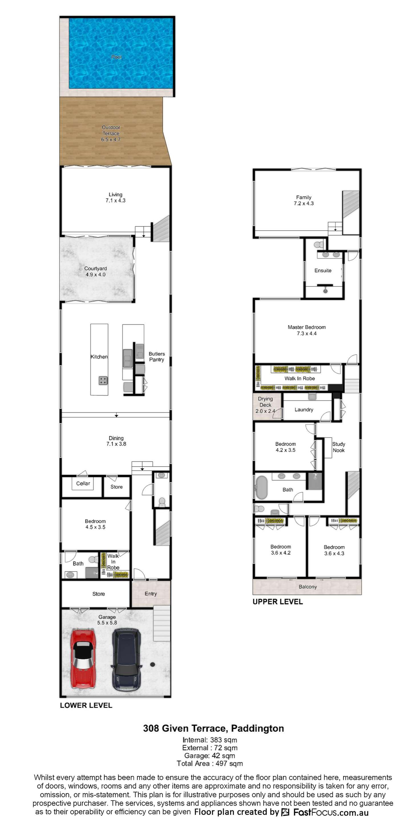 Floorplan of Homely house listing, 308 Given Terrace, Paddington QLD 4064