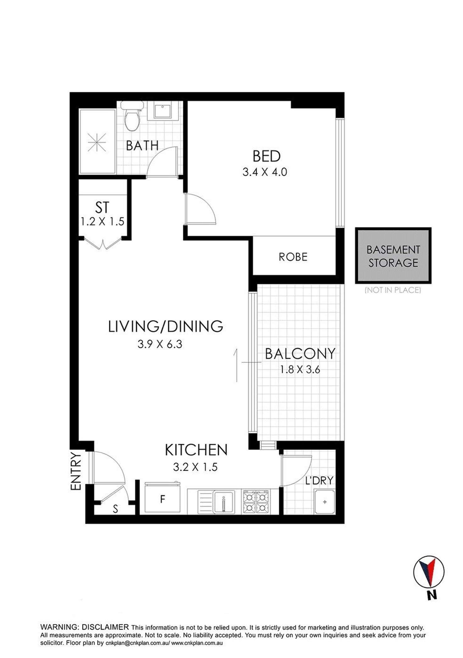 Floorplan of Homely apartment listing, 1427/20 Gadigal Avenue, Zetland NSW 2017