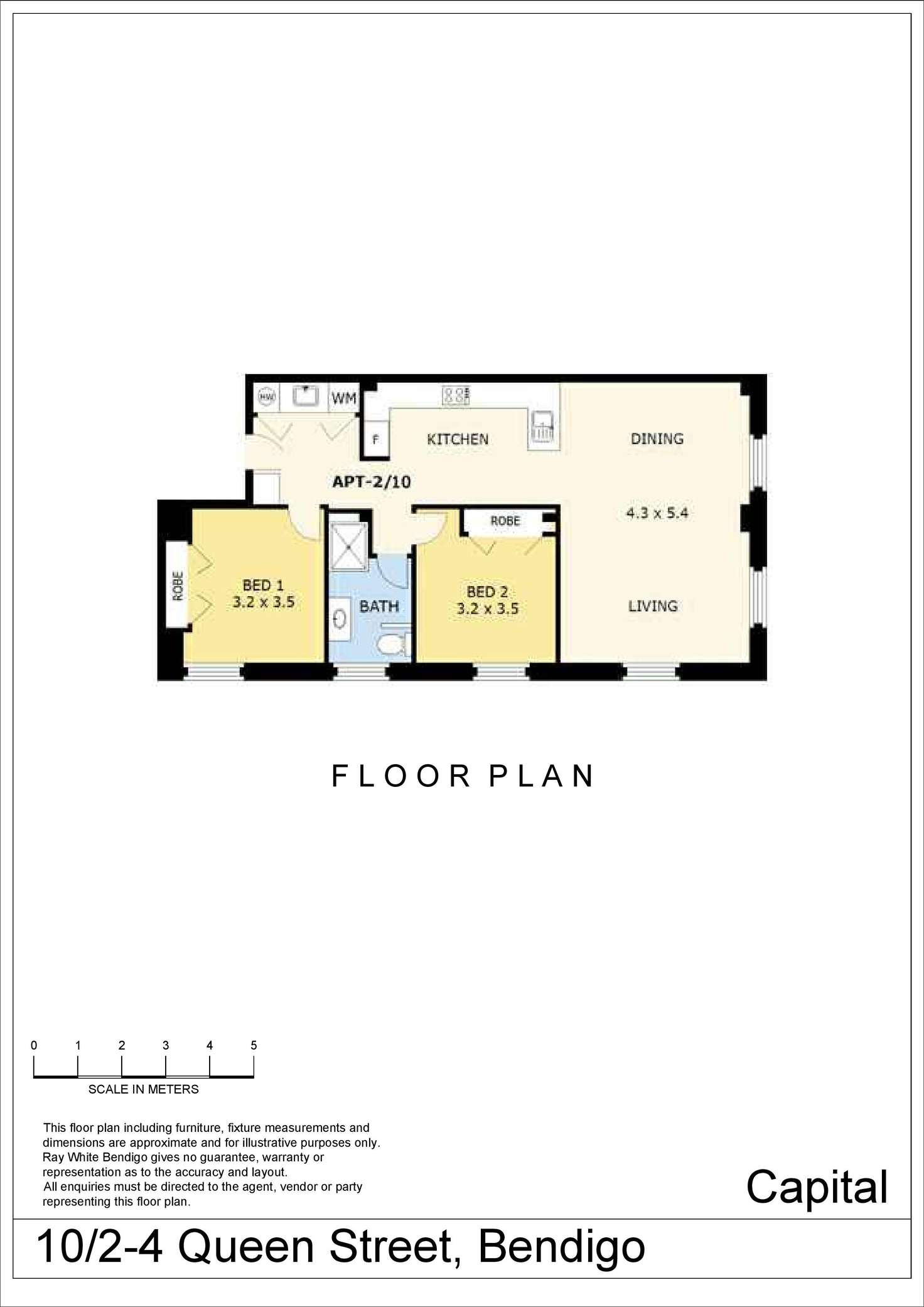 Floorplan of Homely apartment listing, 10/2-4 Queen Street, Bendigo VIC 3550